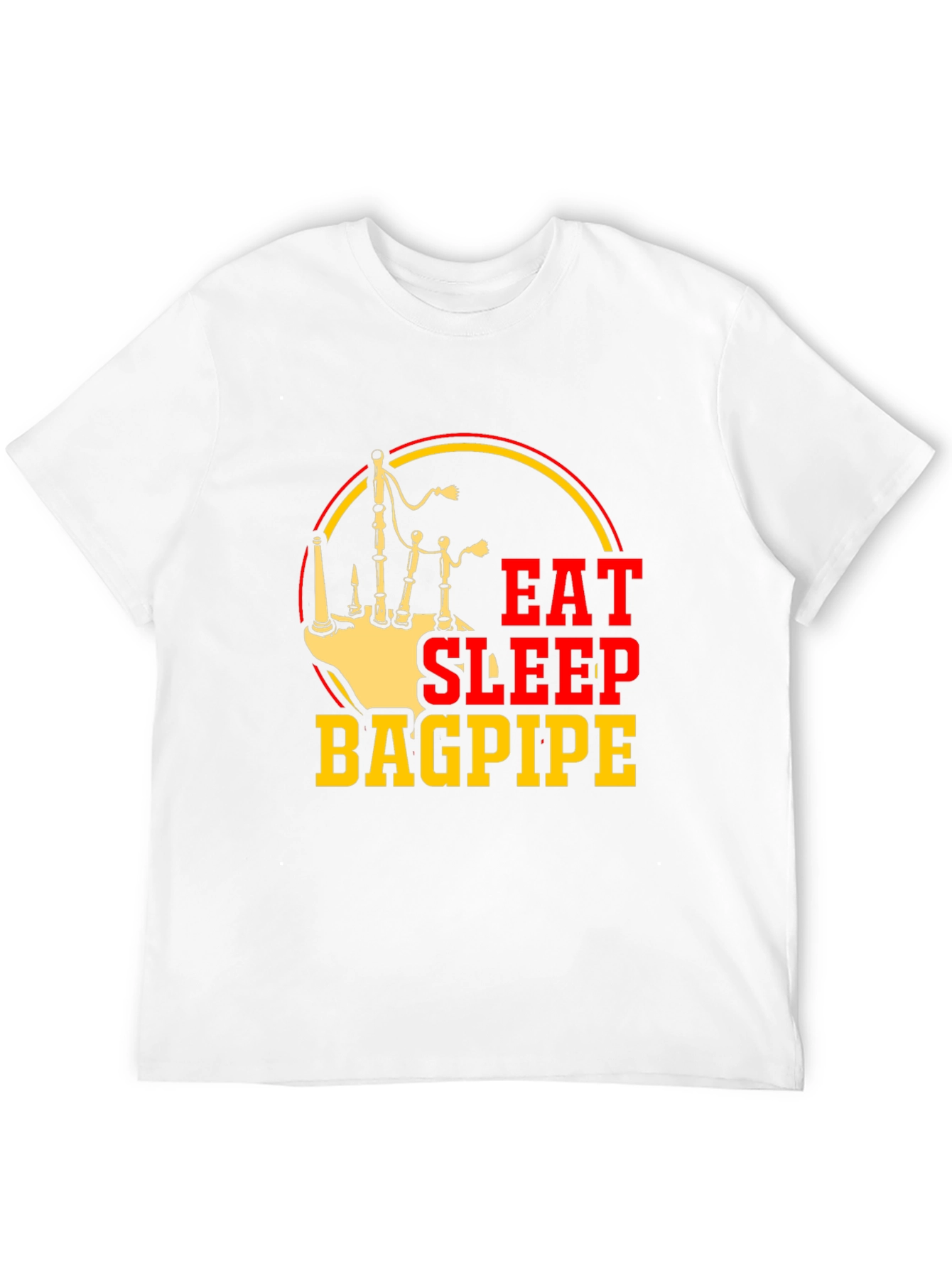 Black Eat Sleep Bagpipe T-Shirt | Musician Apparel view 12
