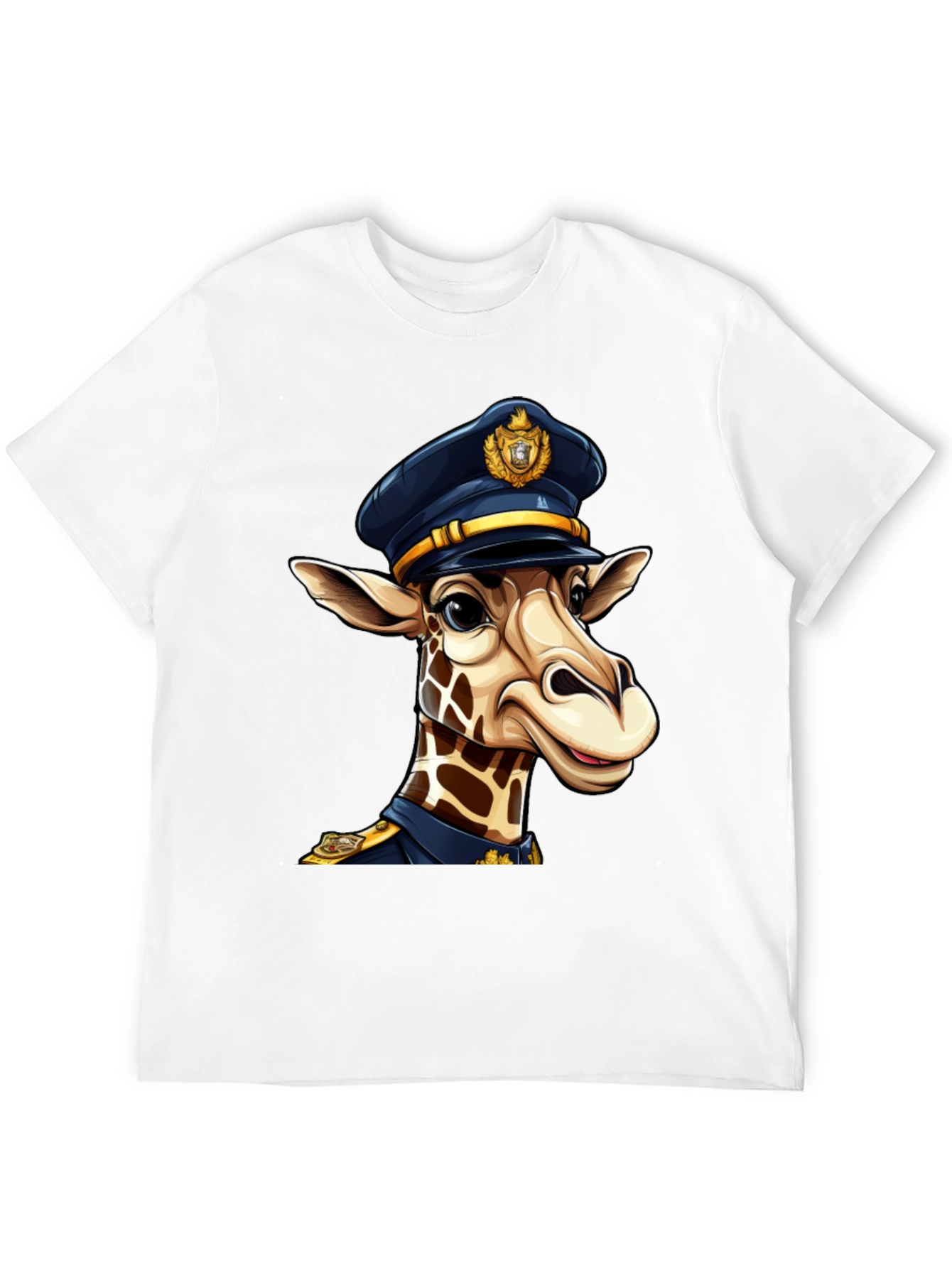 Black Giraffe Police T-Shirt - Unique Graphic Tee view 12
