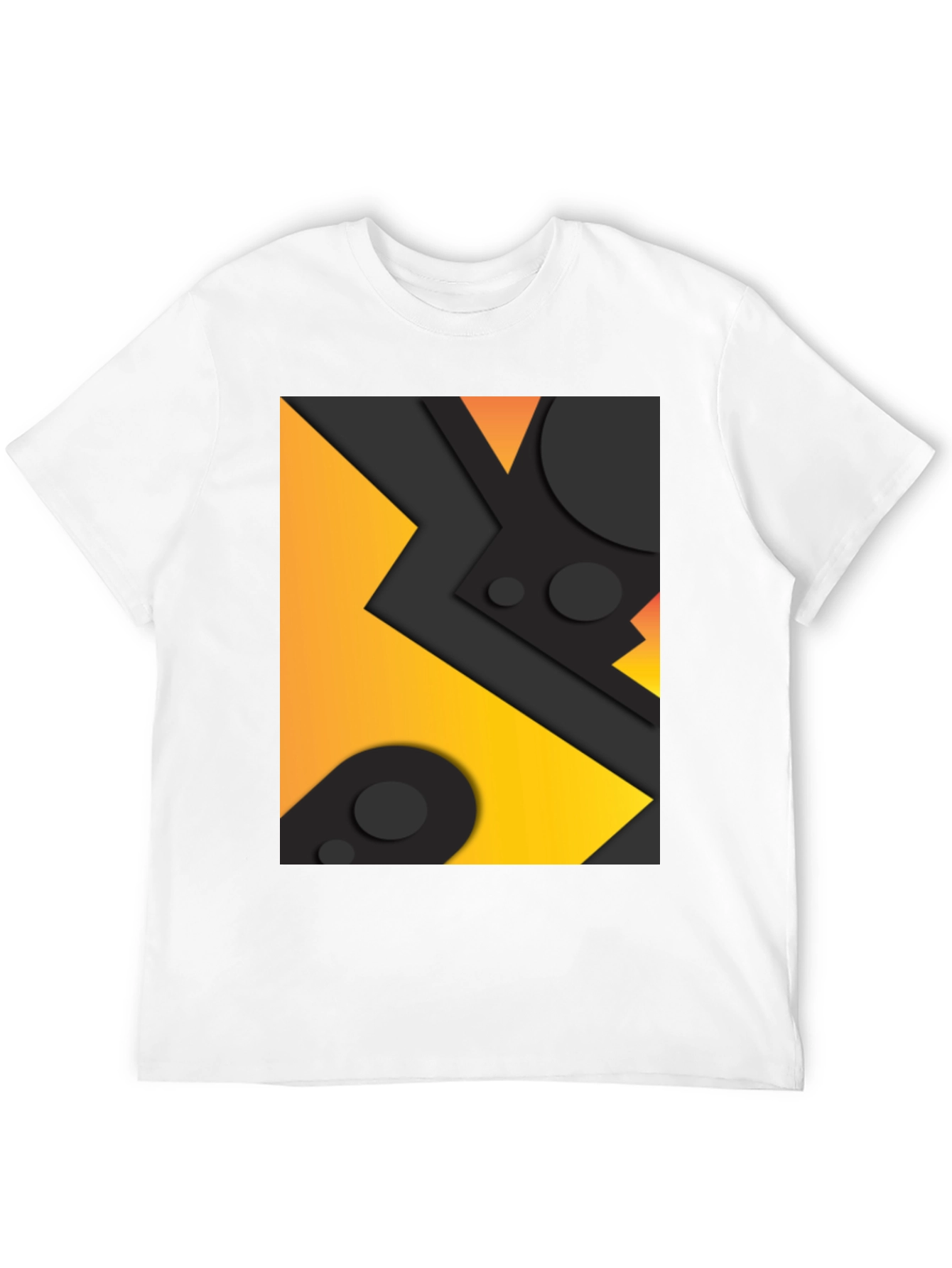 Black Geometric Abstract Graphic Tee - Black view 12