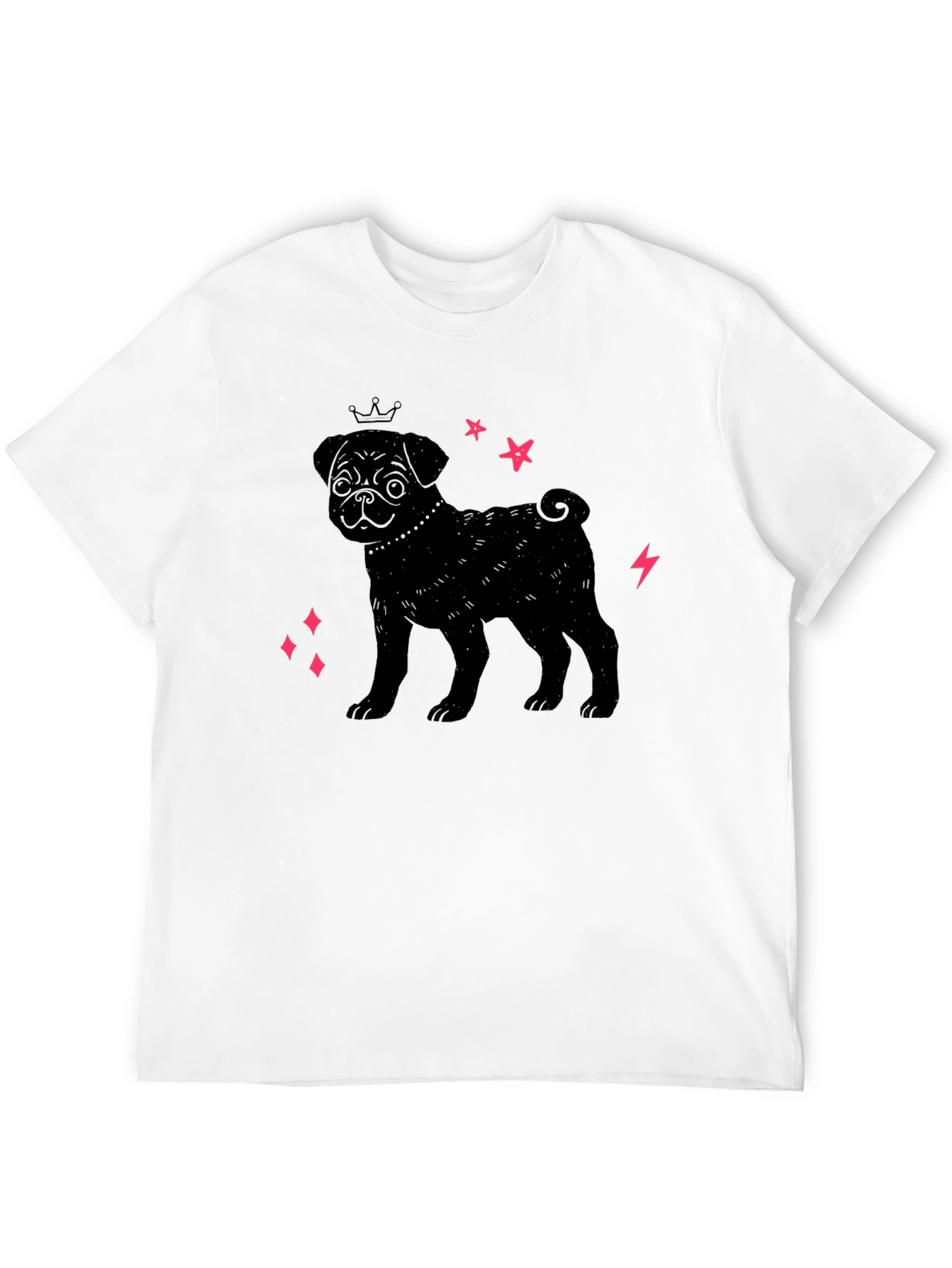 Black Pug Princess T-Shirt - Stylish Dog Lover Tee view 12
