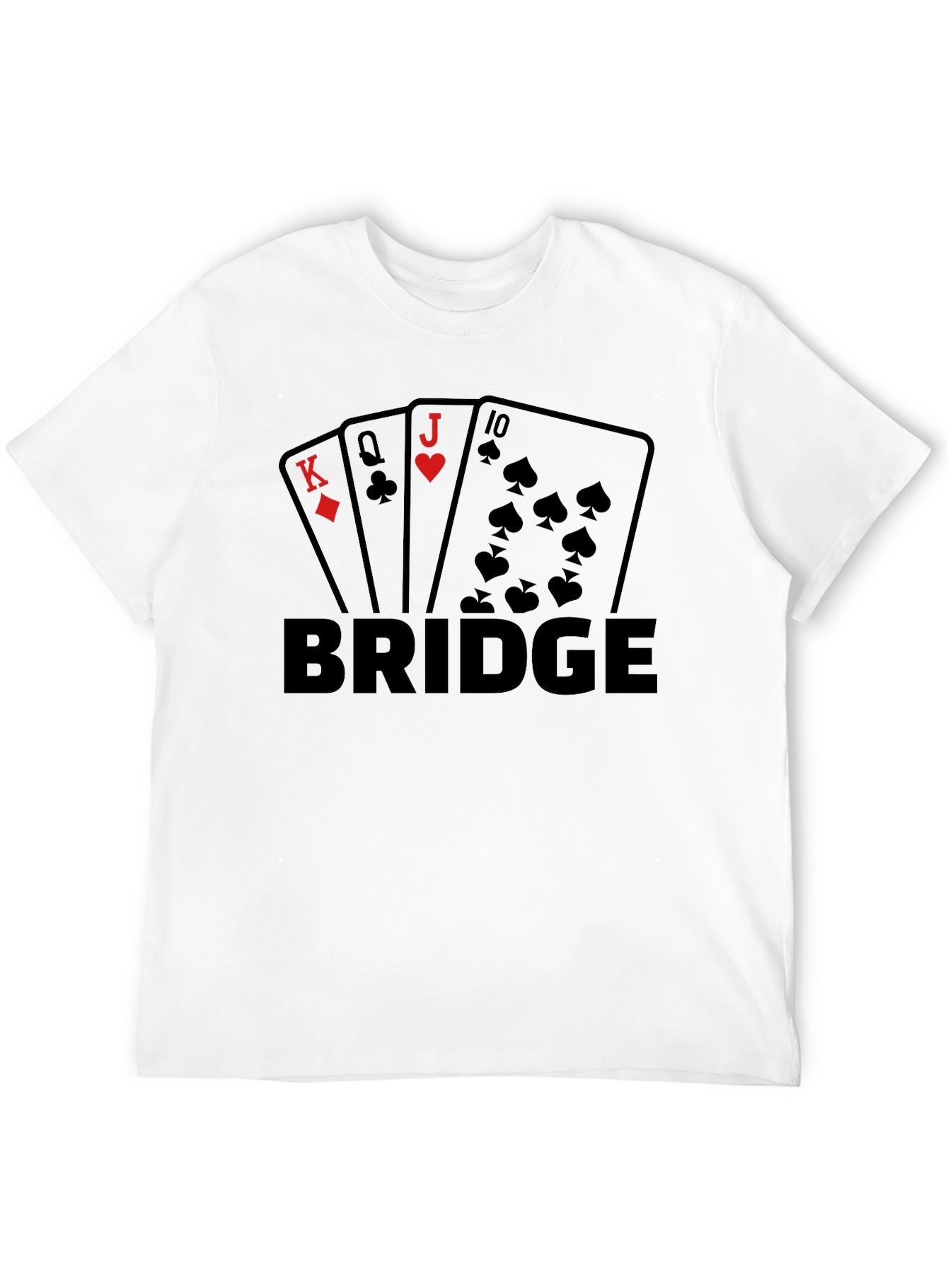 Black Bridge Card Game T-Shirt - King, Queen, Jack & 10 view 12