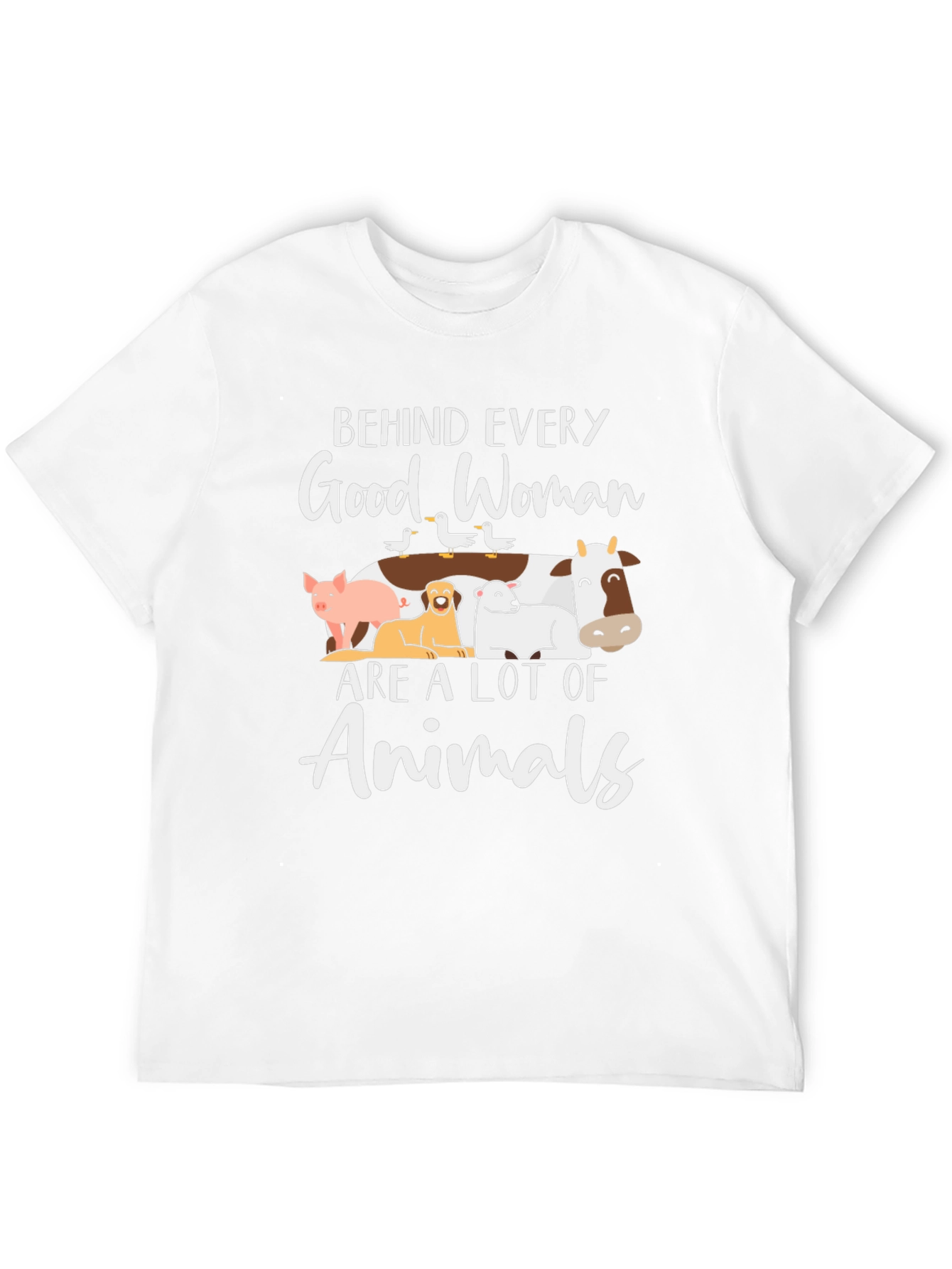 Black Behind Every Good Woman Animals T-Shirt view 12