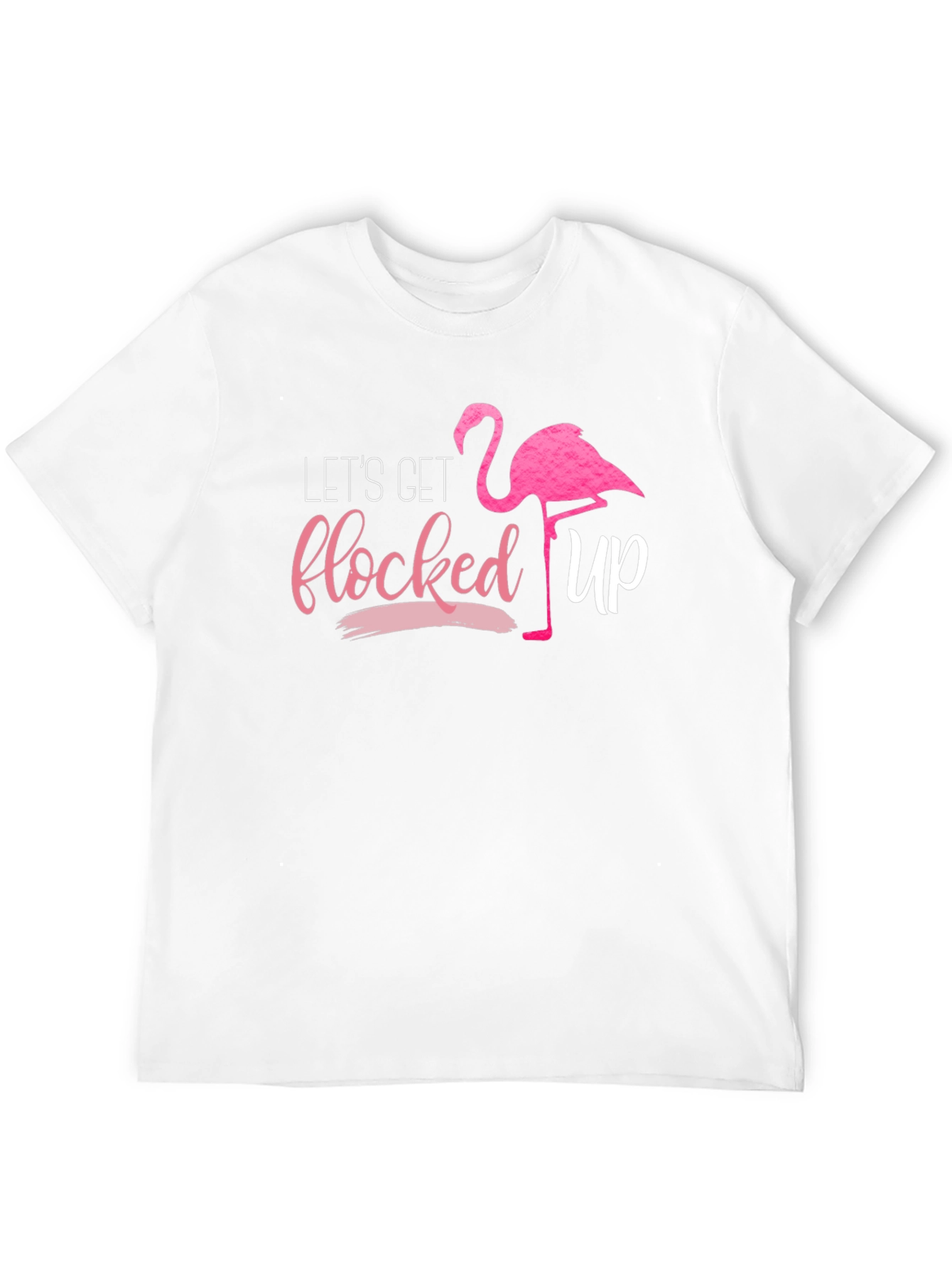 Black Let's Get Flocked Up Flamingo T-Shirt view 12