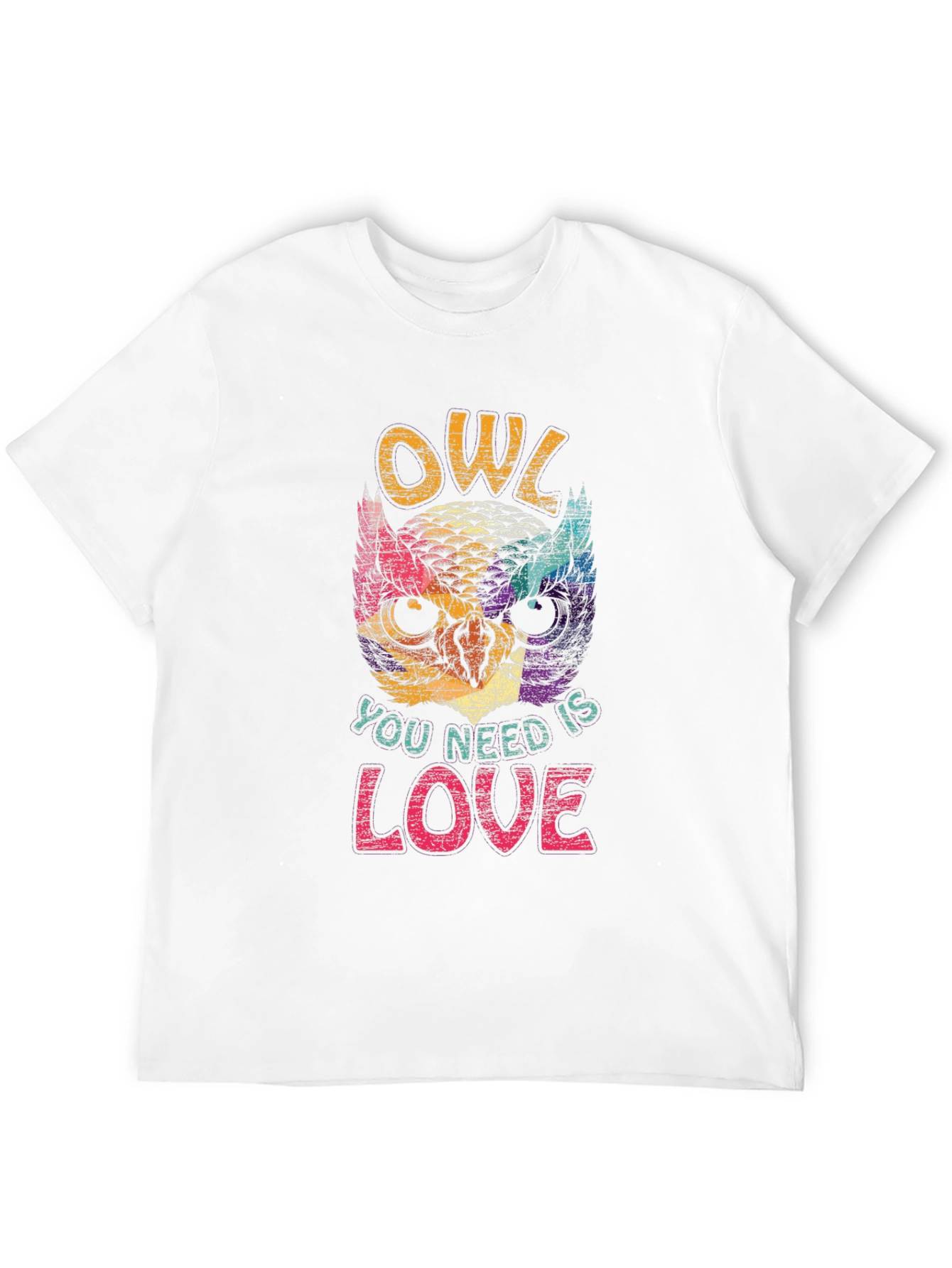 Black Owl You Need Is Love Graphic T-Shirt view 12