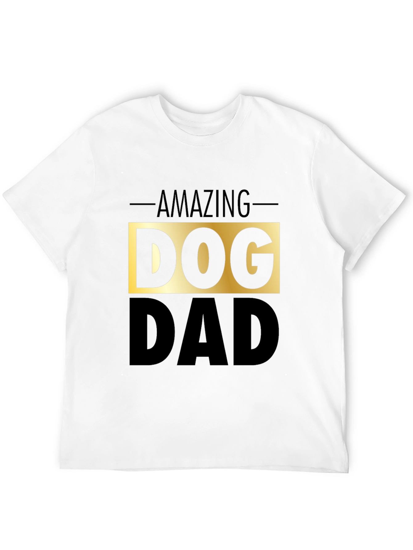 Black Amazing Dog Dad Black Graphic Tee view 12