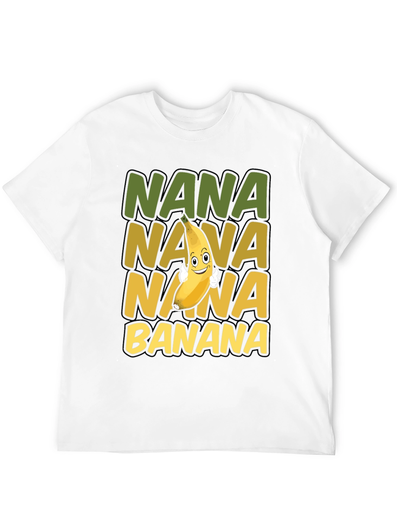 Black Nana Banana T-Shirt - Fun Fruit Graphic Tee view 12