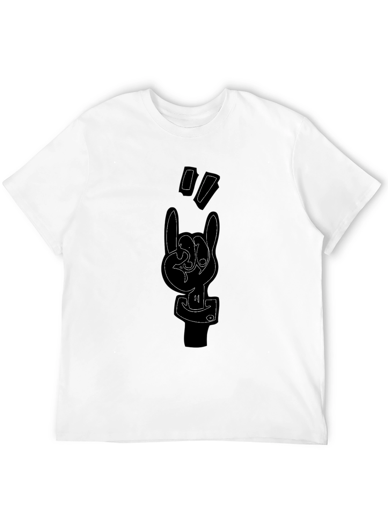 Black Rock On Graphic Tee - Black Cotton Blend Shirt view 12