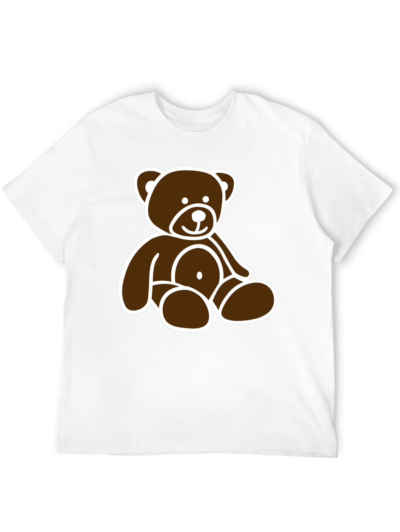 Black Teddy Bear Graphic Tee - Black Unisex T-Shirt view 12