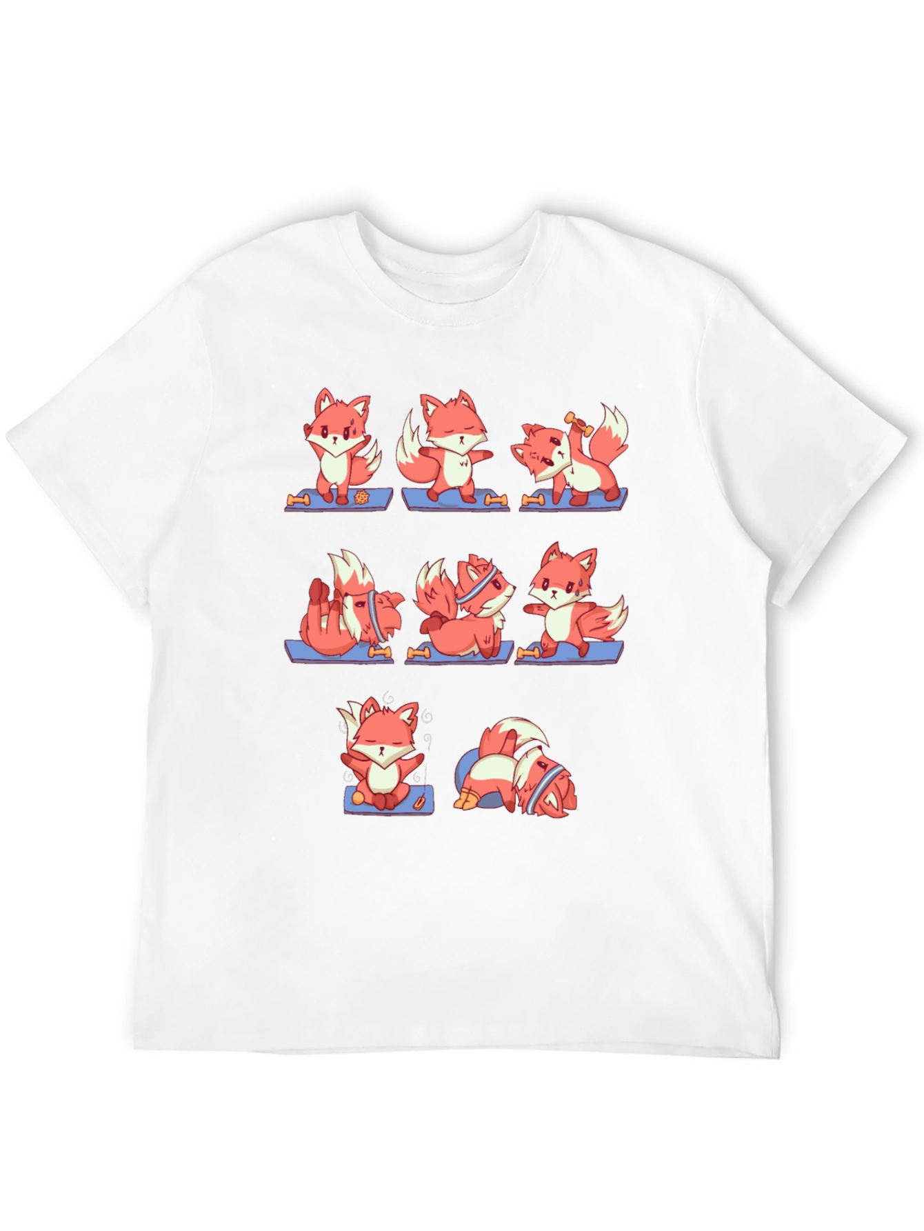 Black Yoga Fox Tee - Relax & Train! view 12