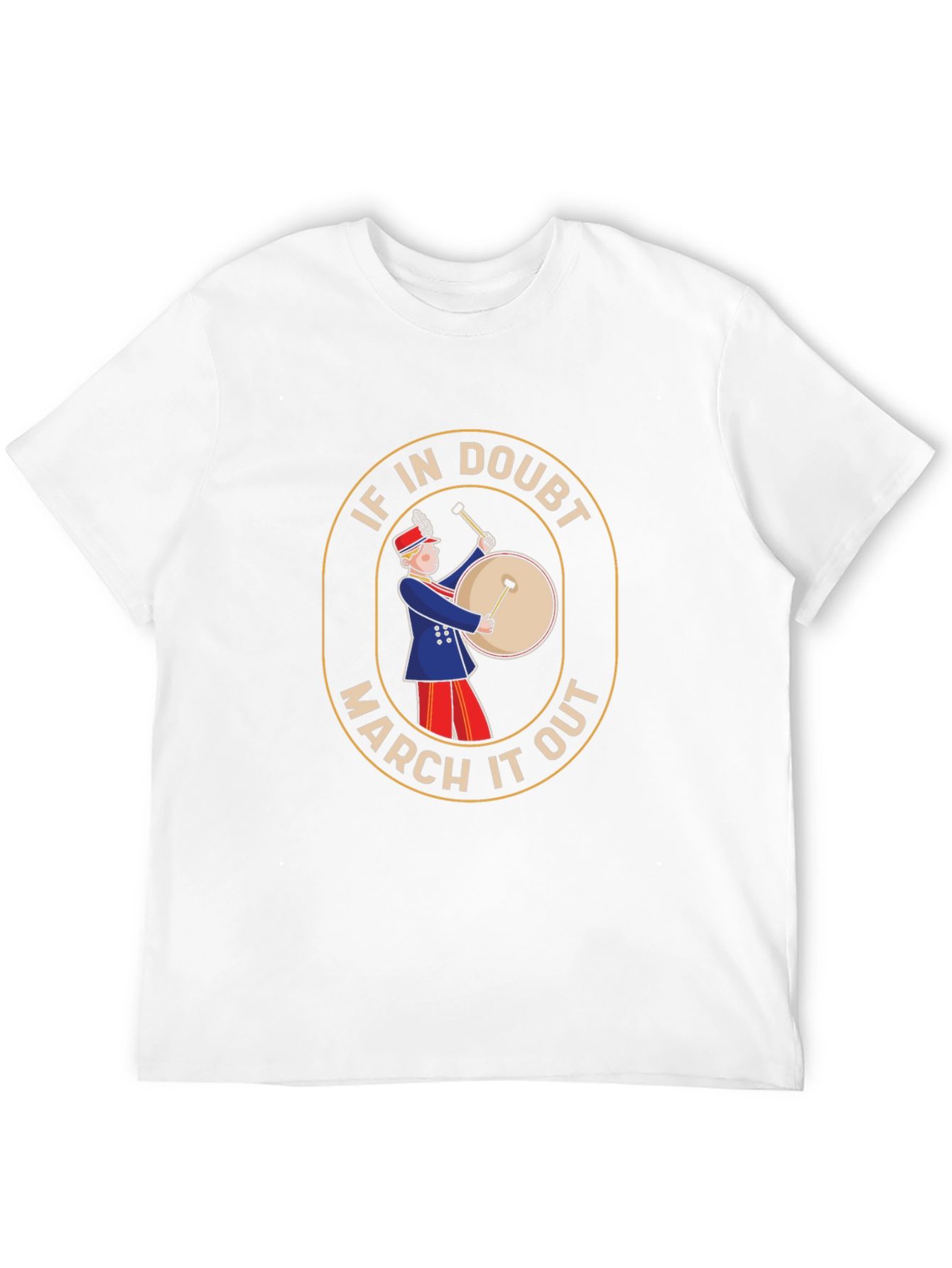 Black Marching Band Drum T-Shirt - If In Doubt, March It Out! view 12