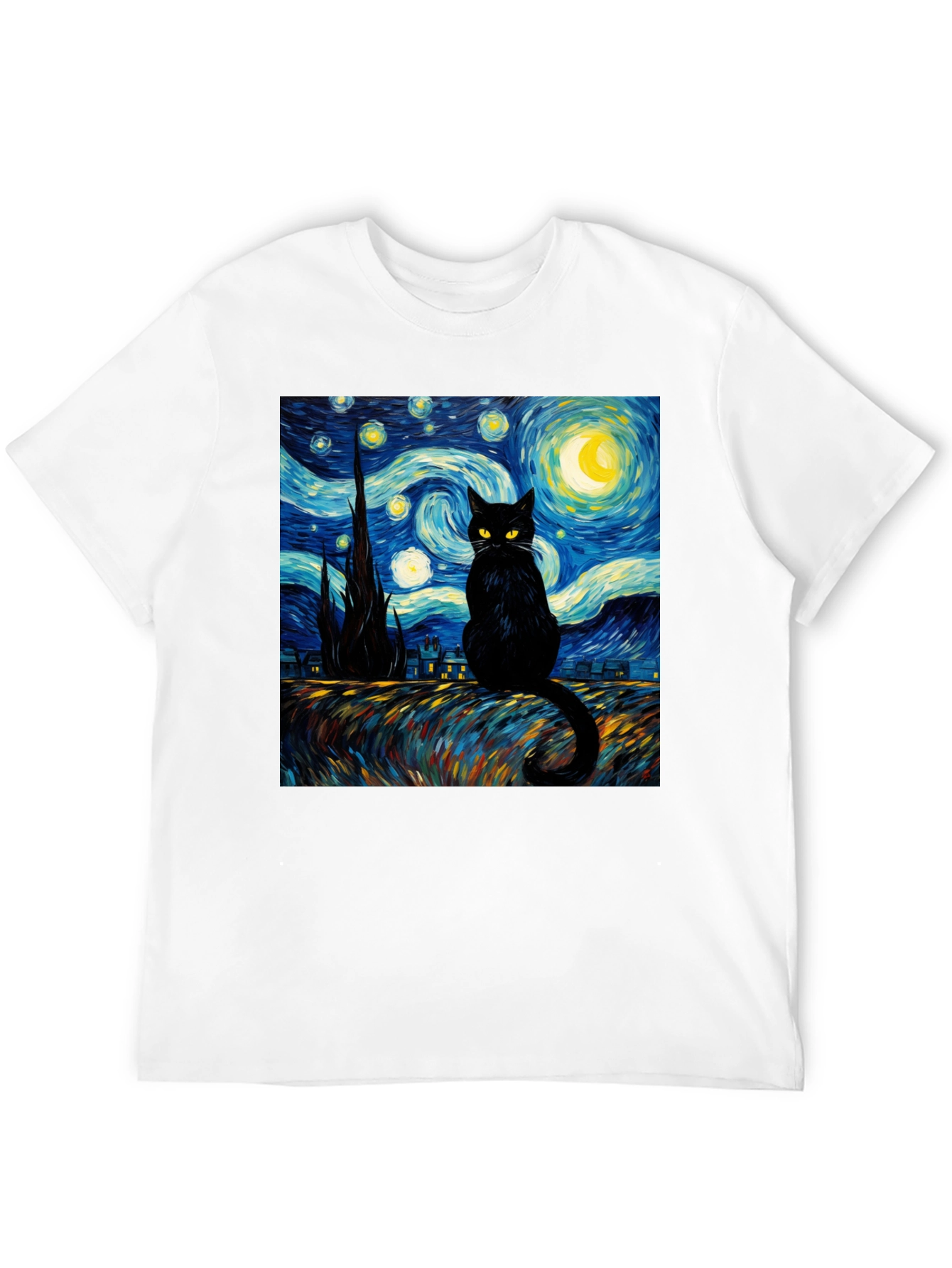 Starry Night Cat T-Shirt - 12
