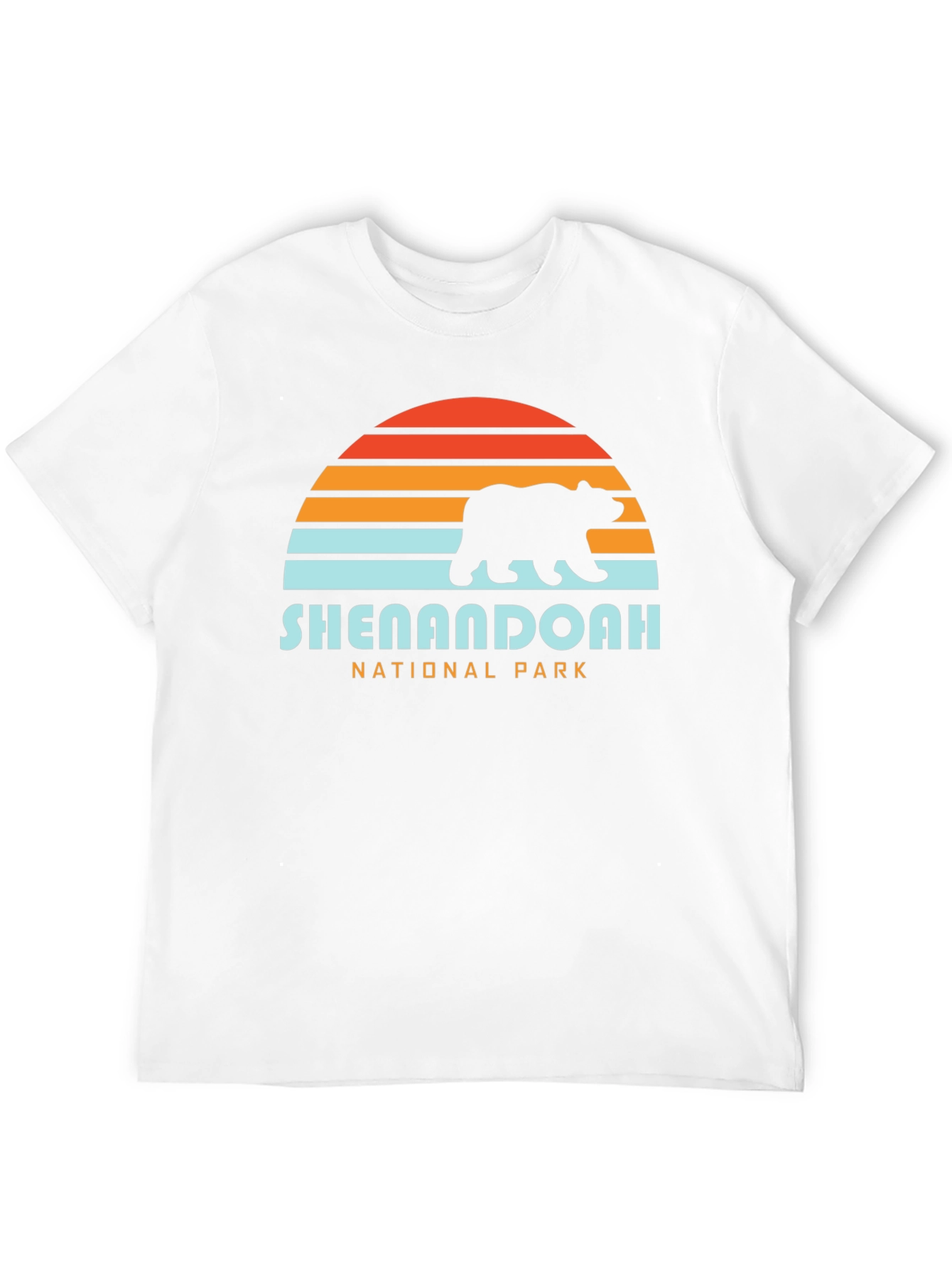 Black Shenandoah National Park Bear Sunset Graphic T-Shirt view 12