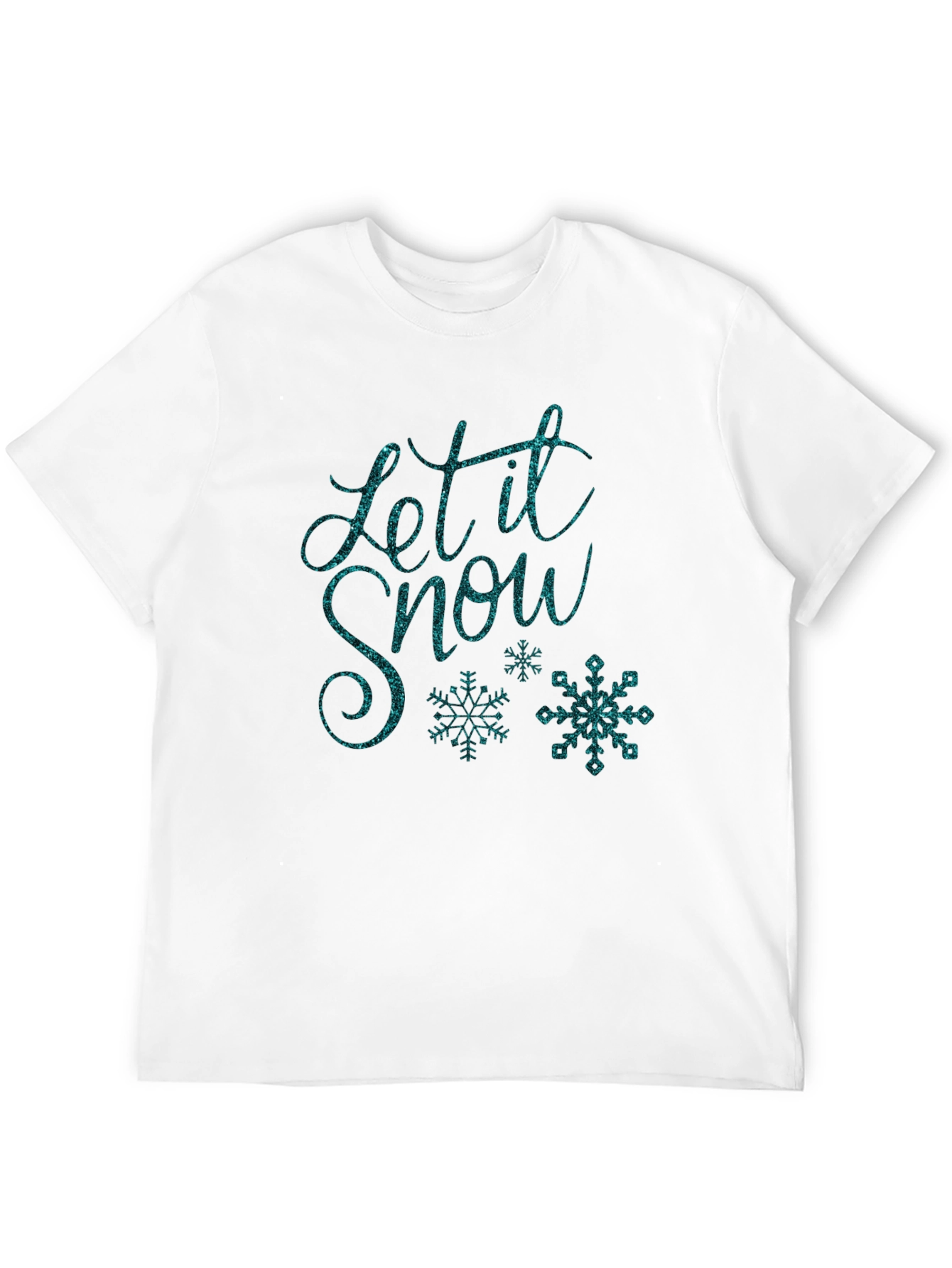 Black Let it Snow Festive Tee view 12