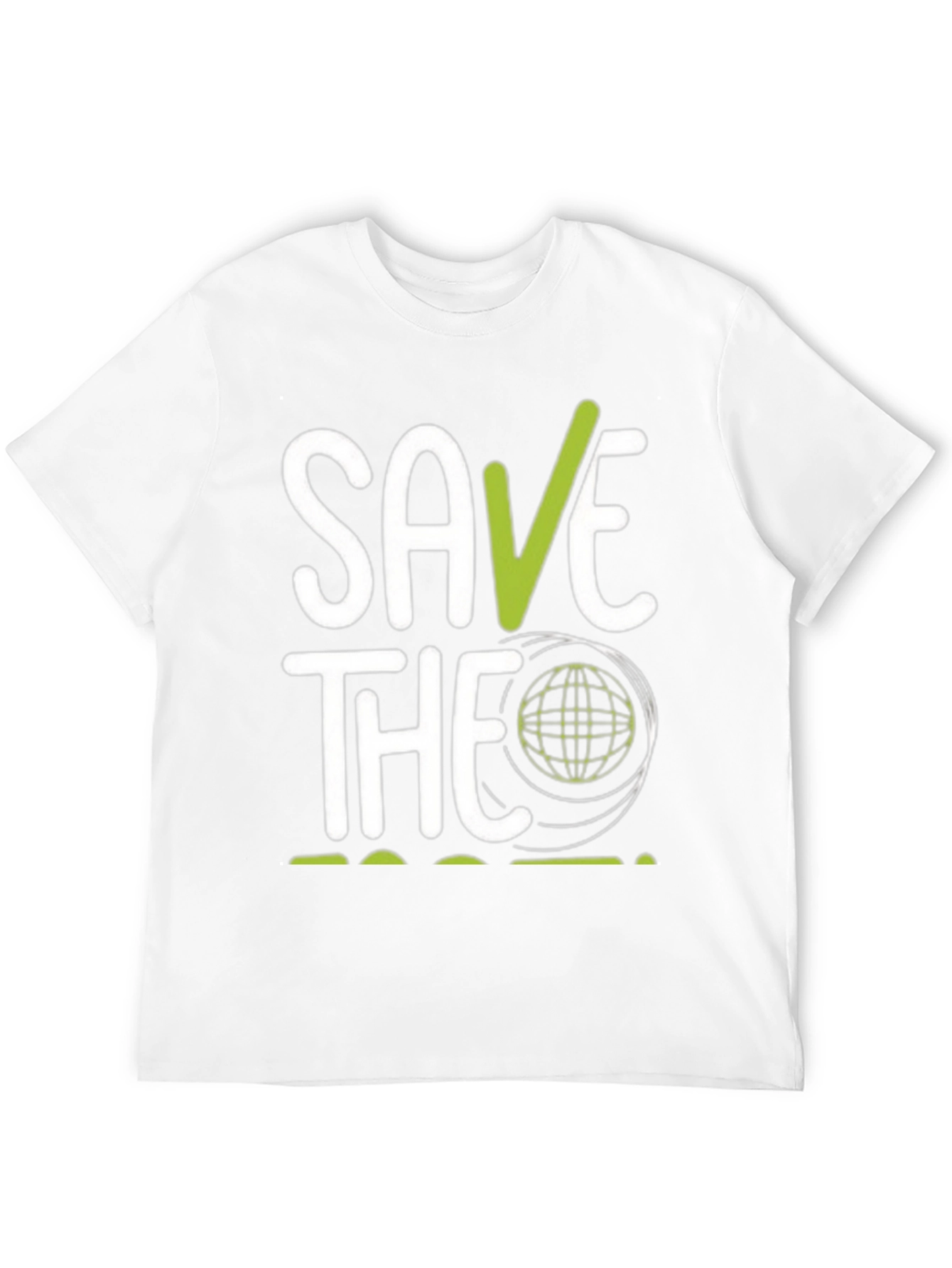 Black Save the Planet Graphic T-Shirt - Eco-Friendly Design view 12