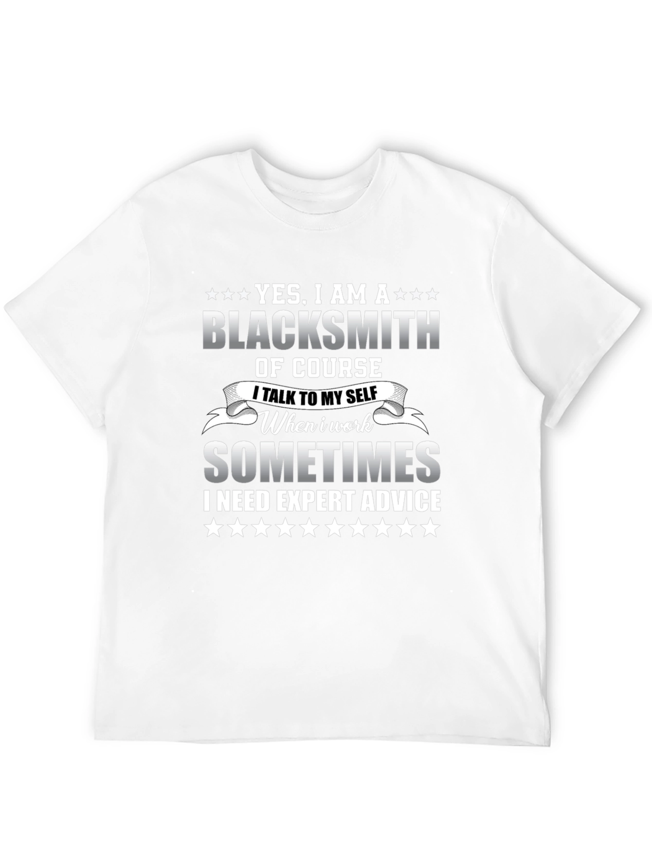 Black Blacksmith Expert Advice Graphic T-Shirt view 12