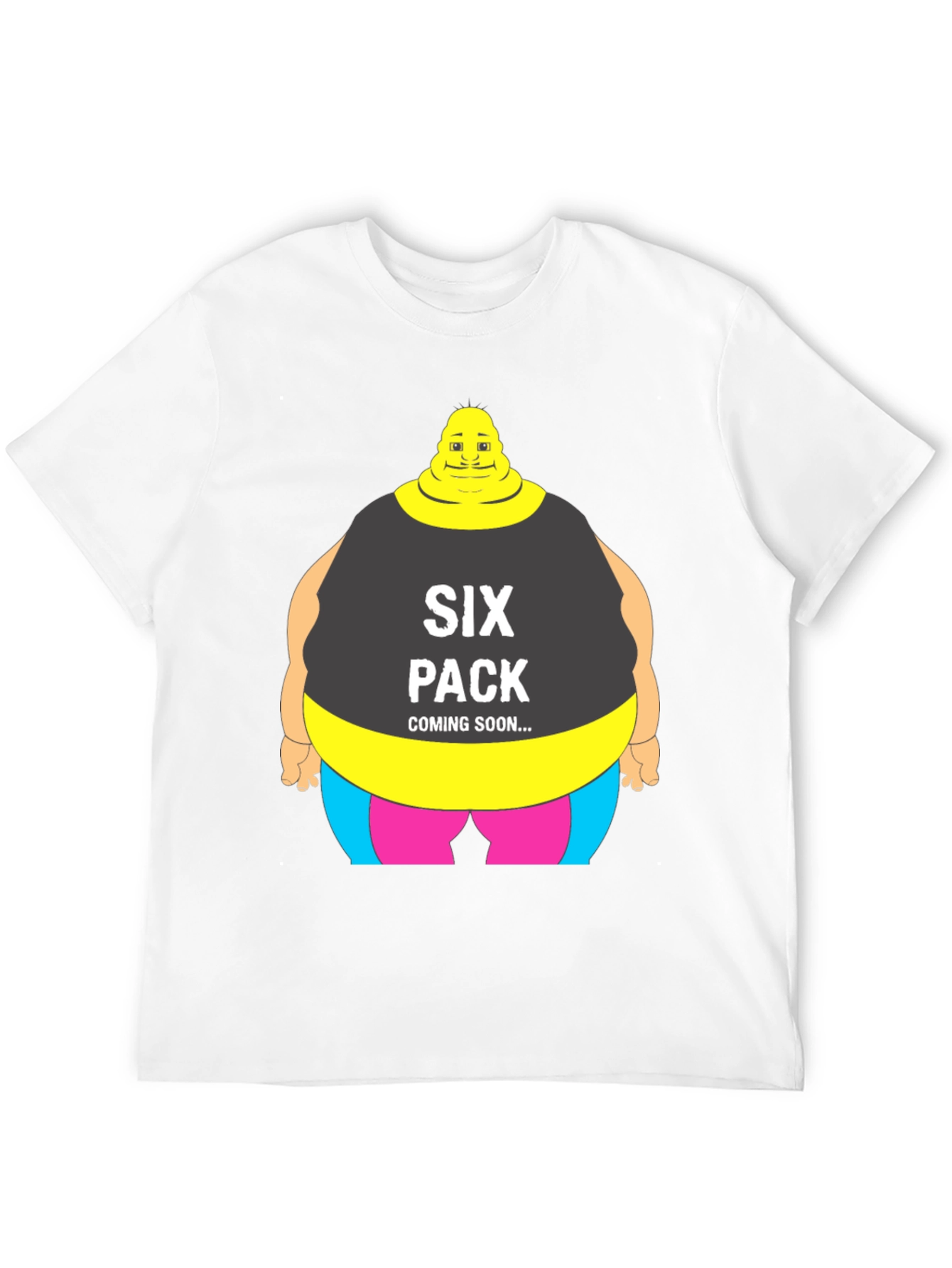 Black Funny Six Pack Coming Soon Graphic T-Shirt view 12