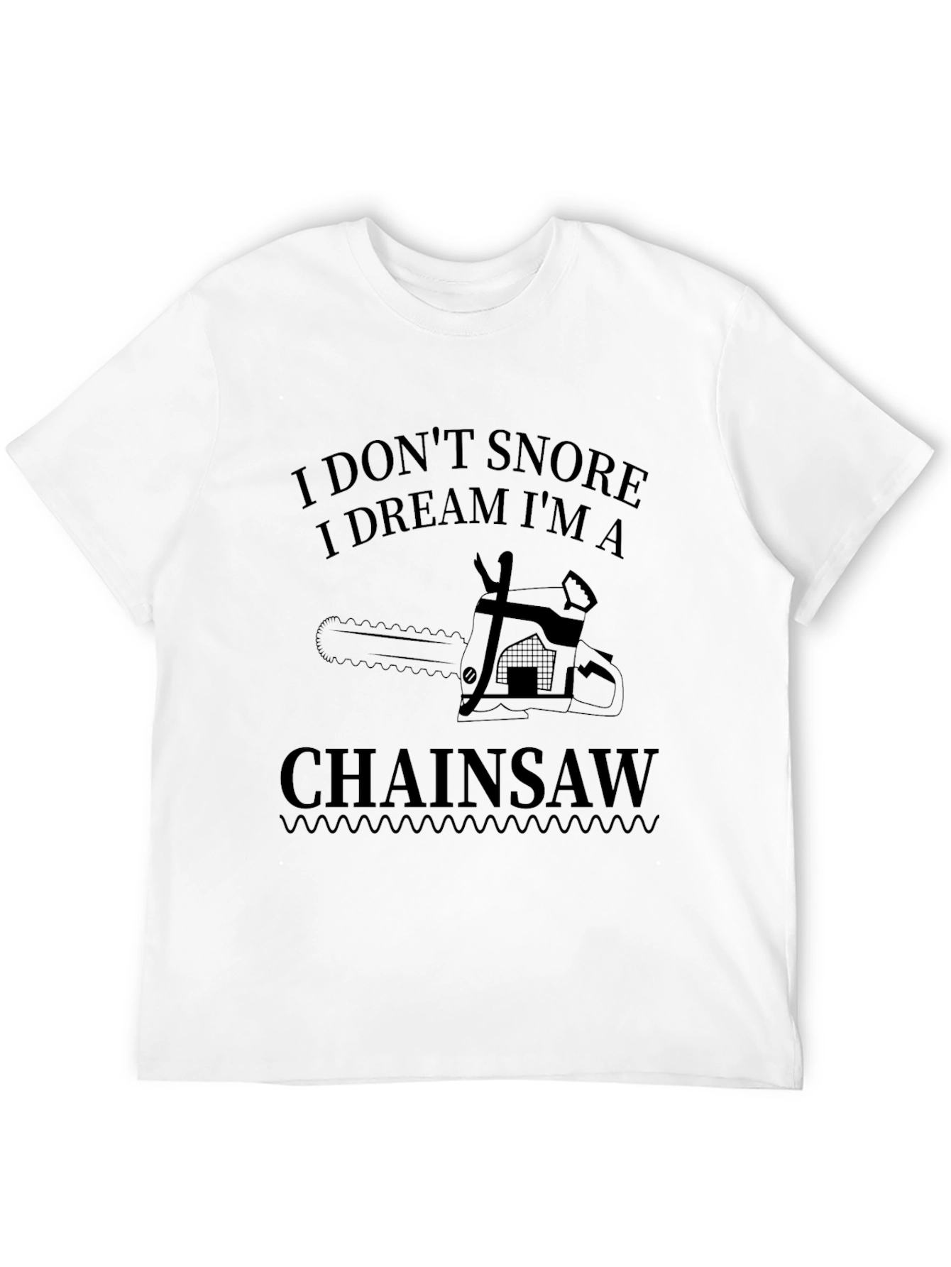 Black I Don't Snore Chainsaw Graphic Tee view 12