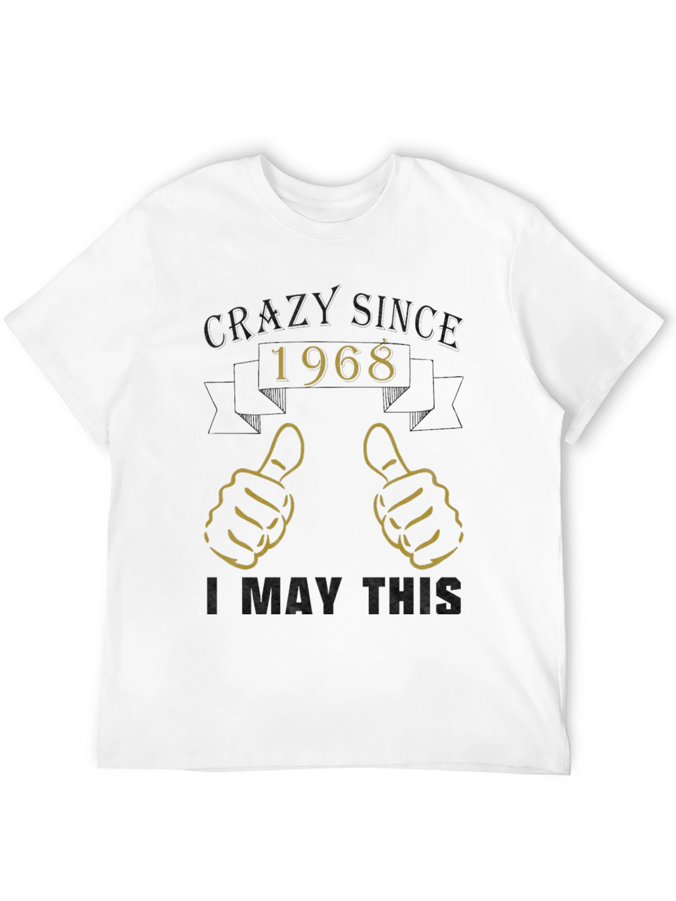 Black Crazy Since 1968 Graphic T-Shirt view 12