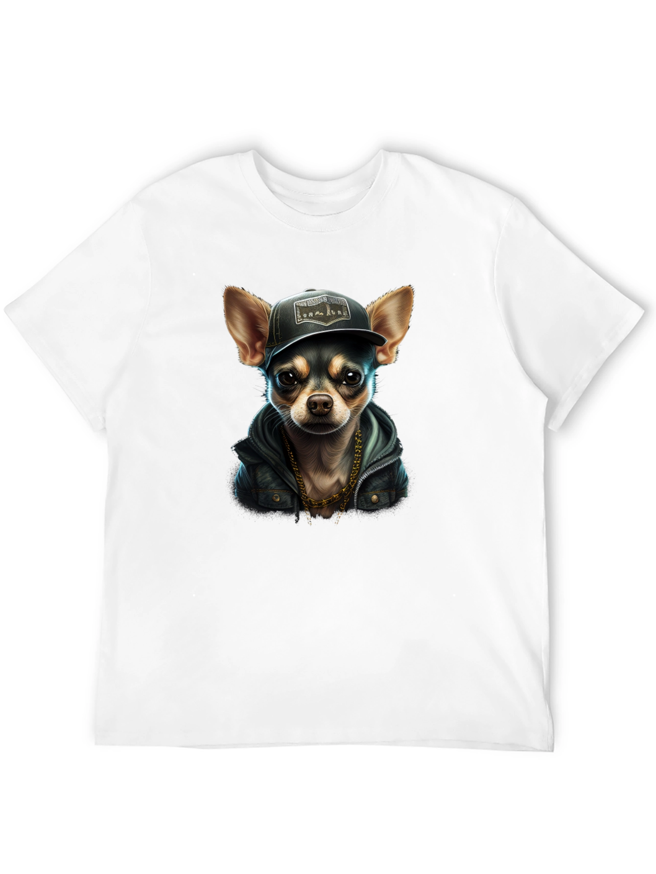 Black Cool Chihuahua Graphic T-Shirt view 12