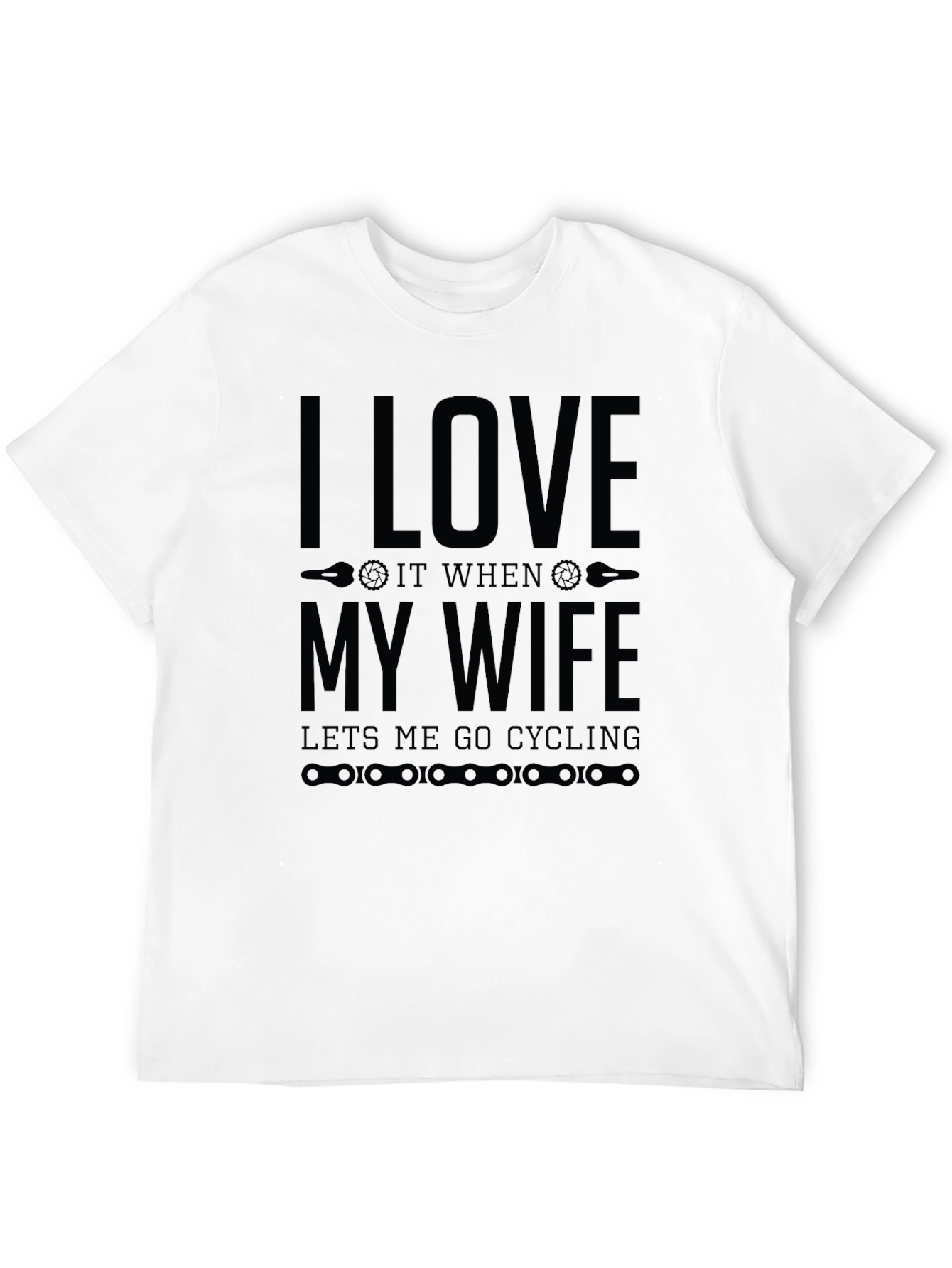 Black I Love My Wife Cycling T-Shirt view 12