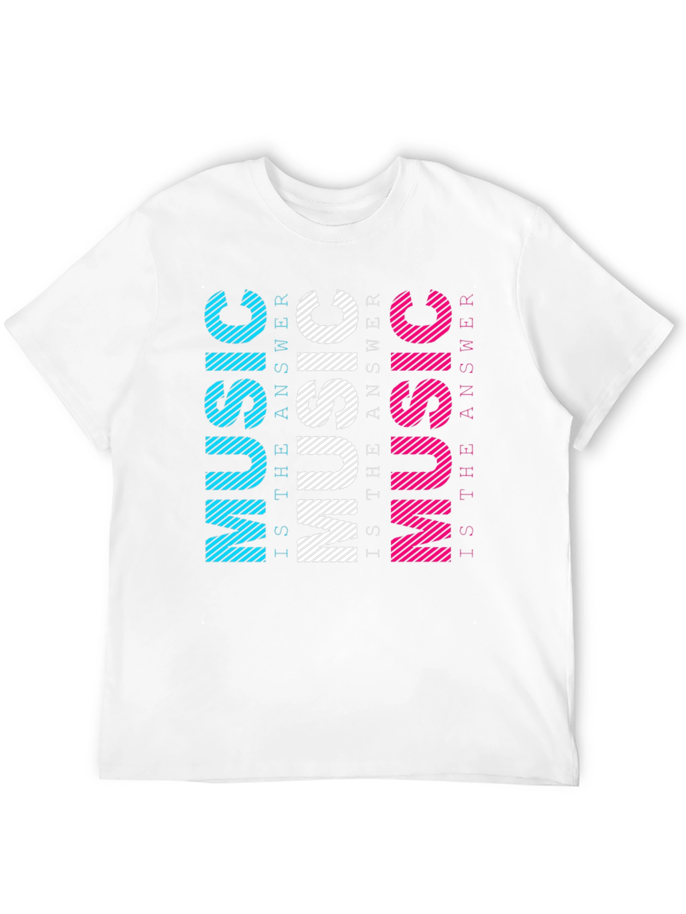 Black Music is the Answer Men's Black T-Shirt view 12