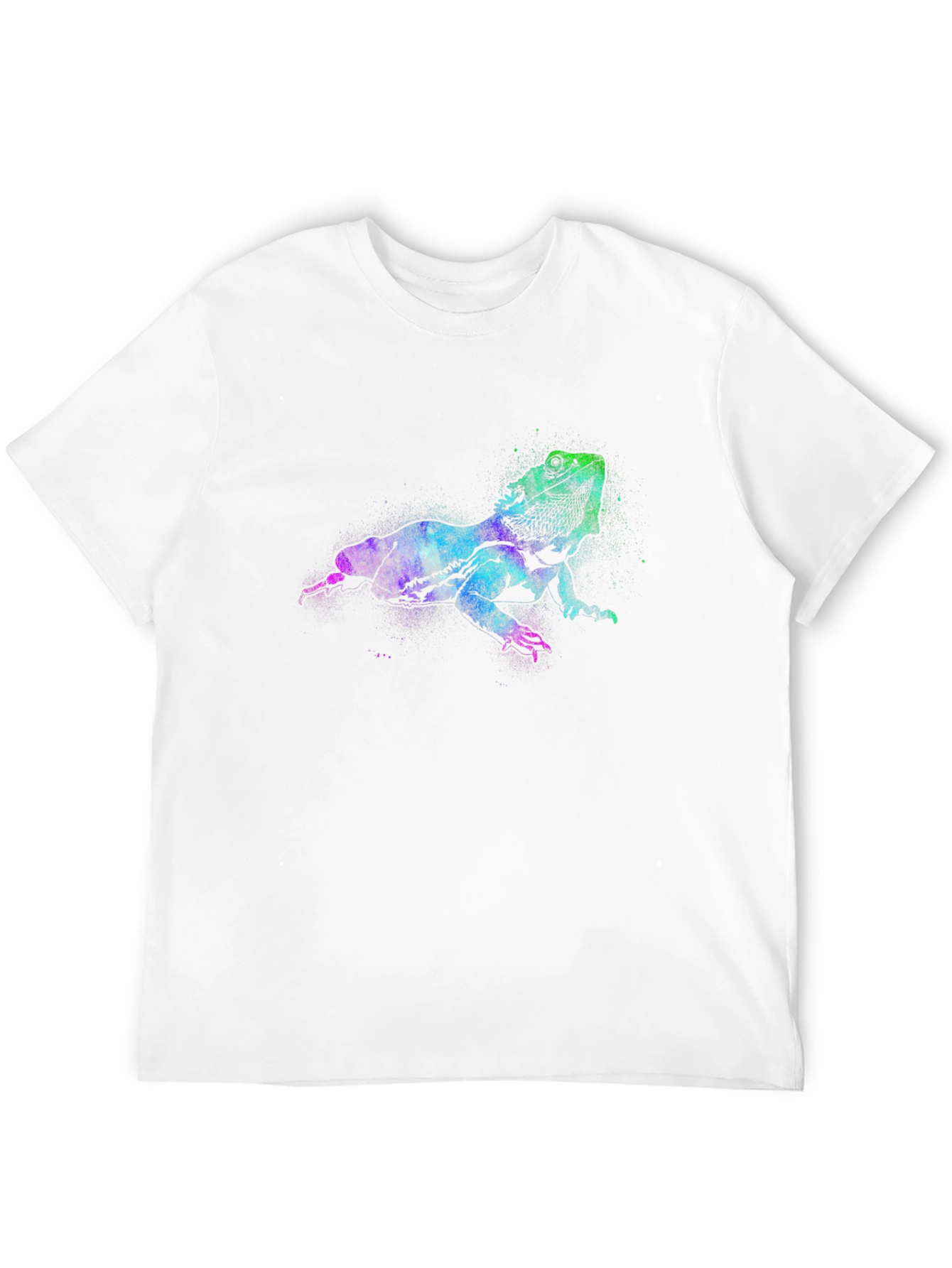 Black Bearded Dragon T-Shirt, Vibrant Lizard Tee view 12