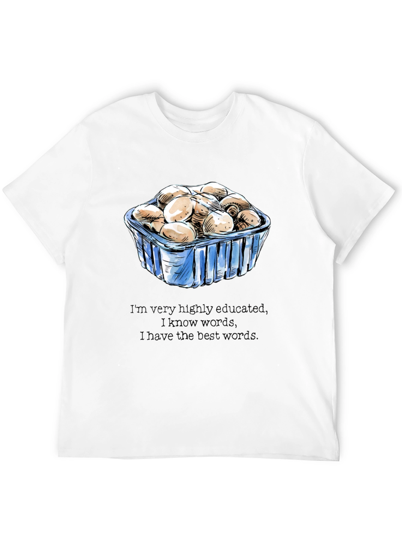 Black Mushroom Lover T-Shirt - Funny, Educated Design view 12