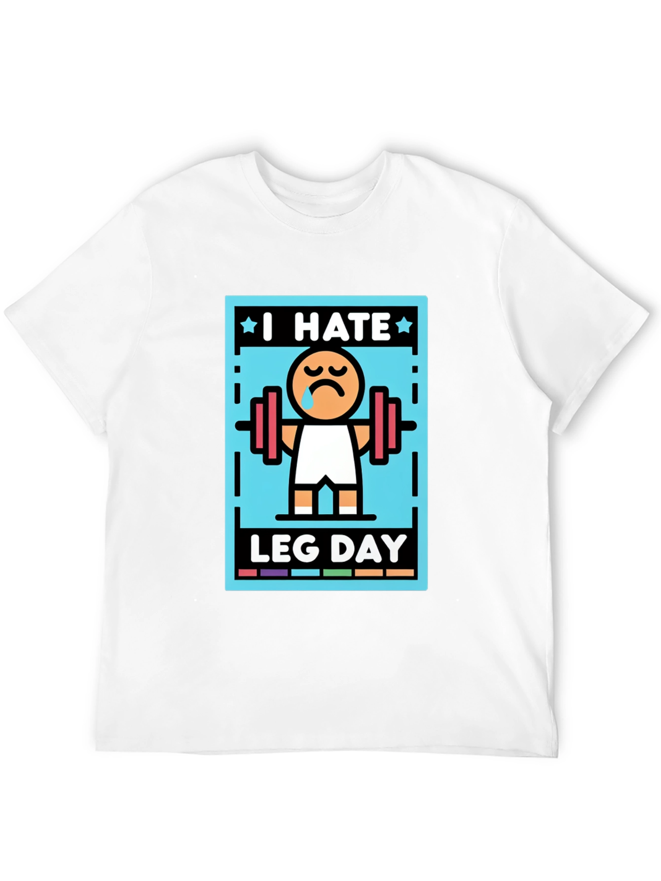 Black I Hate Leg Day T-Shirt - Funny Workout Tee view 12