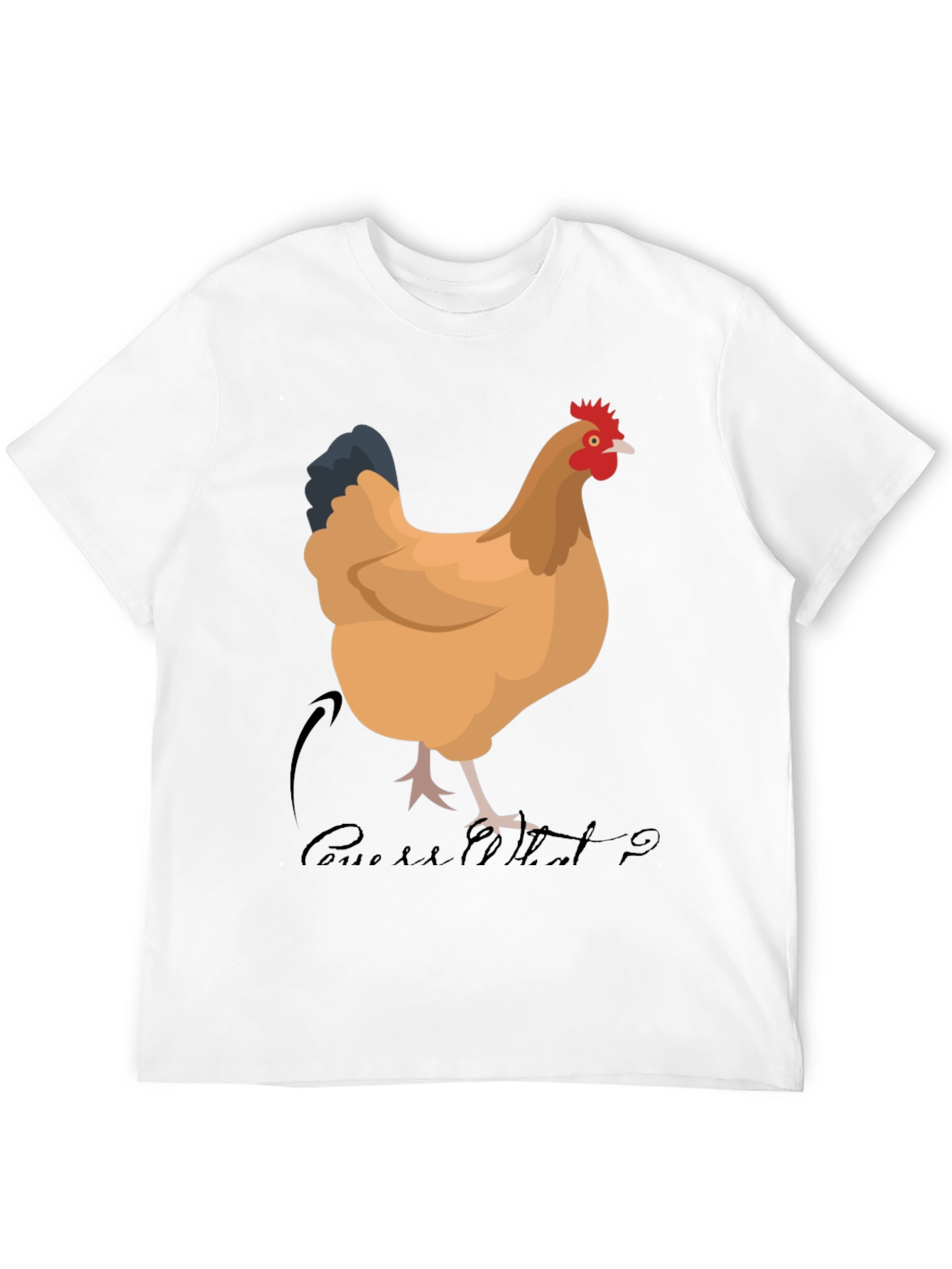 Black Funny Chicken T-Shirt - Guess What? view 12