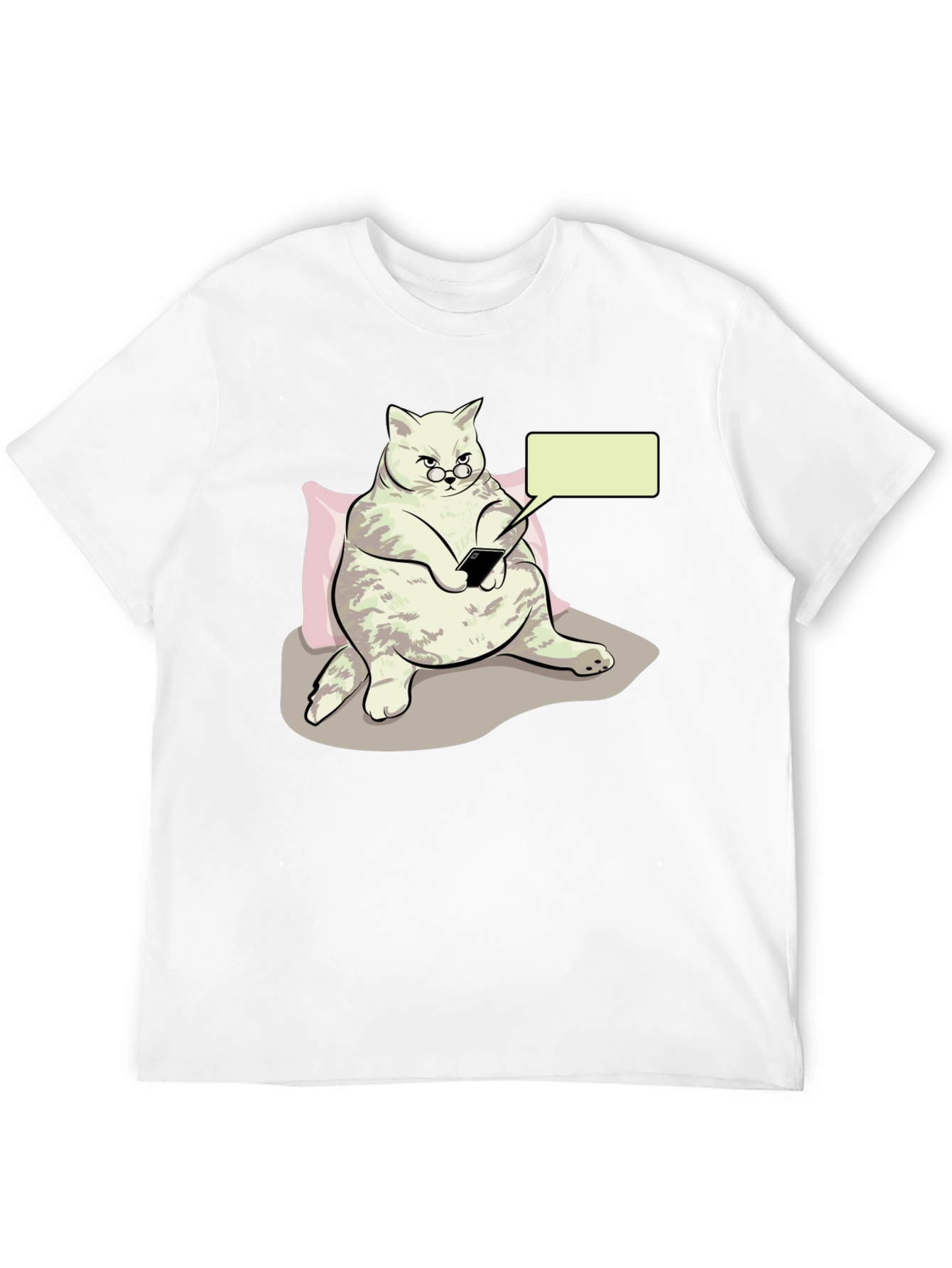Black Funny Cat T-Shirt - Tech Savvy Feline view 12