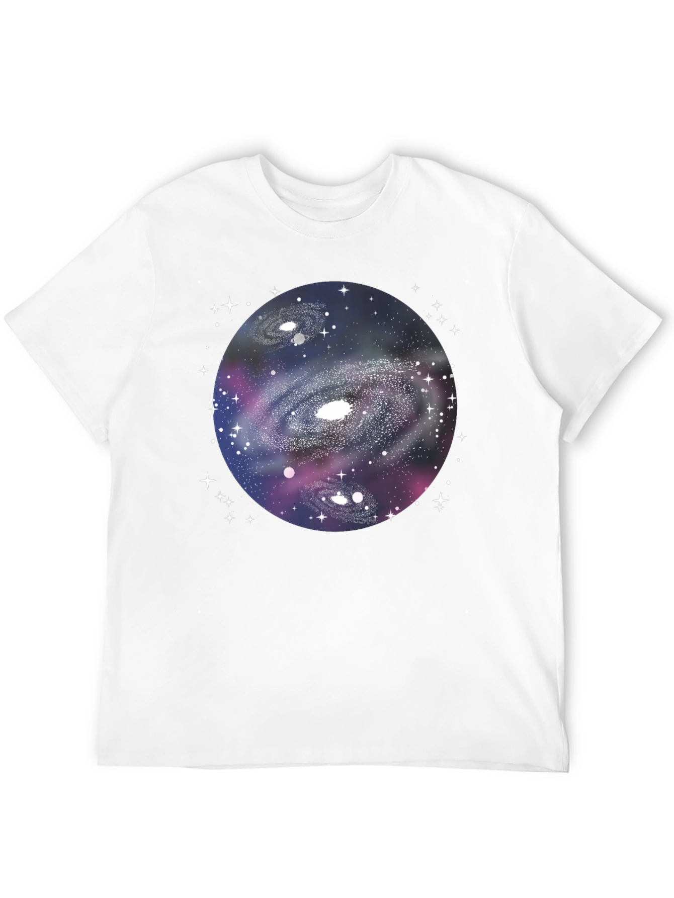 Black Galaxy Graphic Black T-Shirt view 12