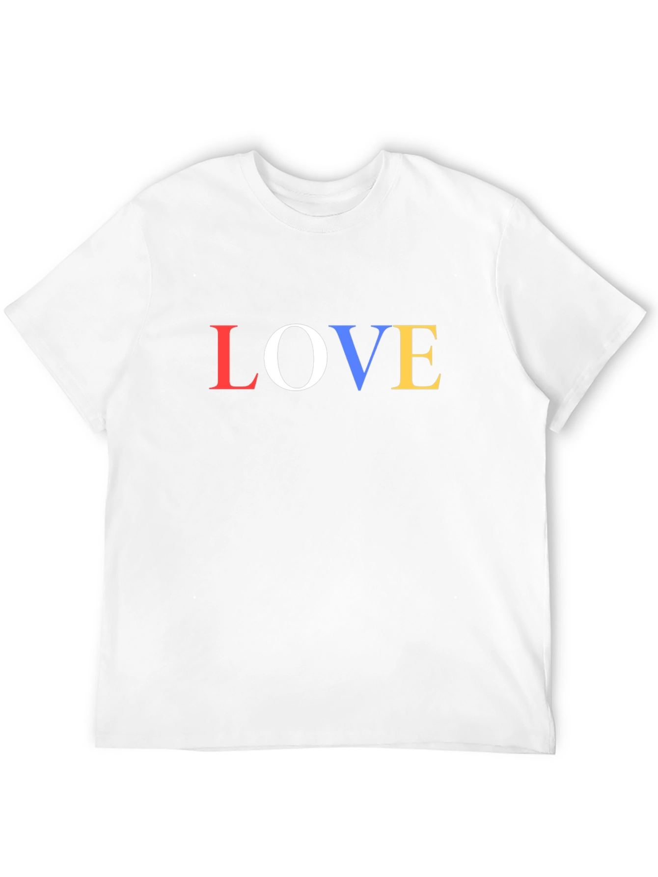Black Colorful LOVE Graphic Black T-Shirt view 12