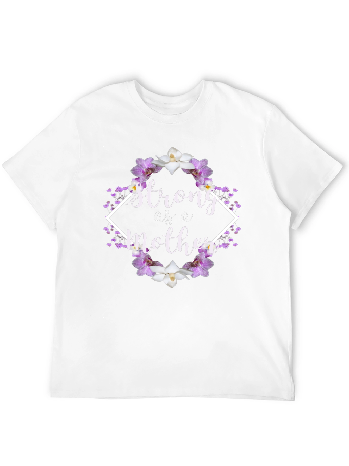 Black Strong as a Mother Floral T-Shirt view 12