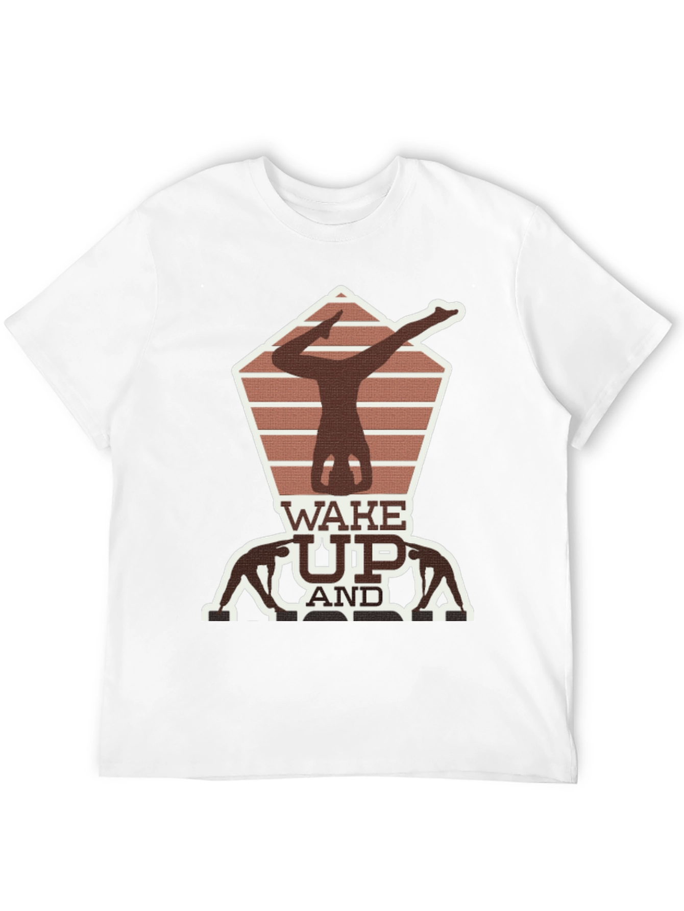 Black Wake Up Yoga Pose Graphic Tee view 12