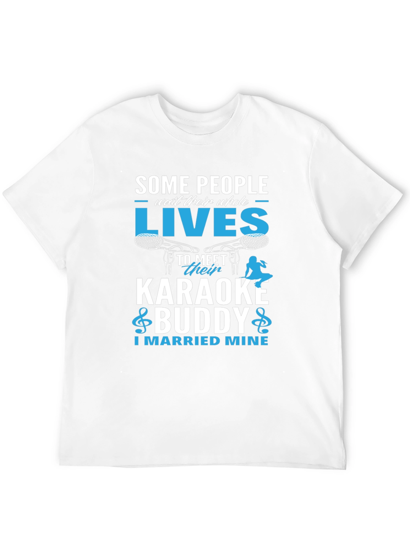 Black Karaoke Buddy T-Shirt - I Married Mine! view 12