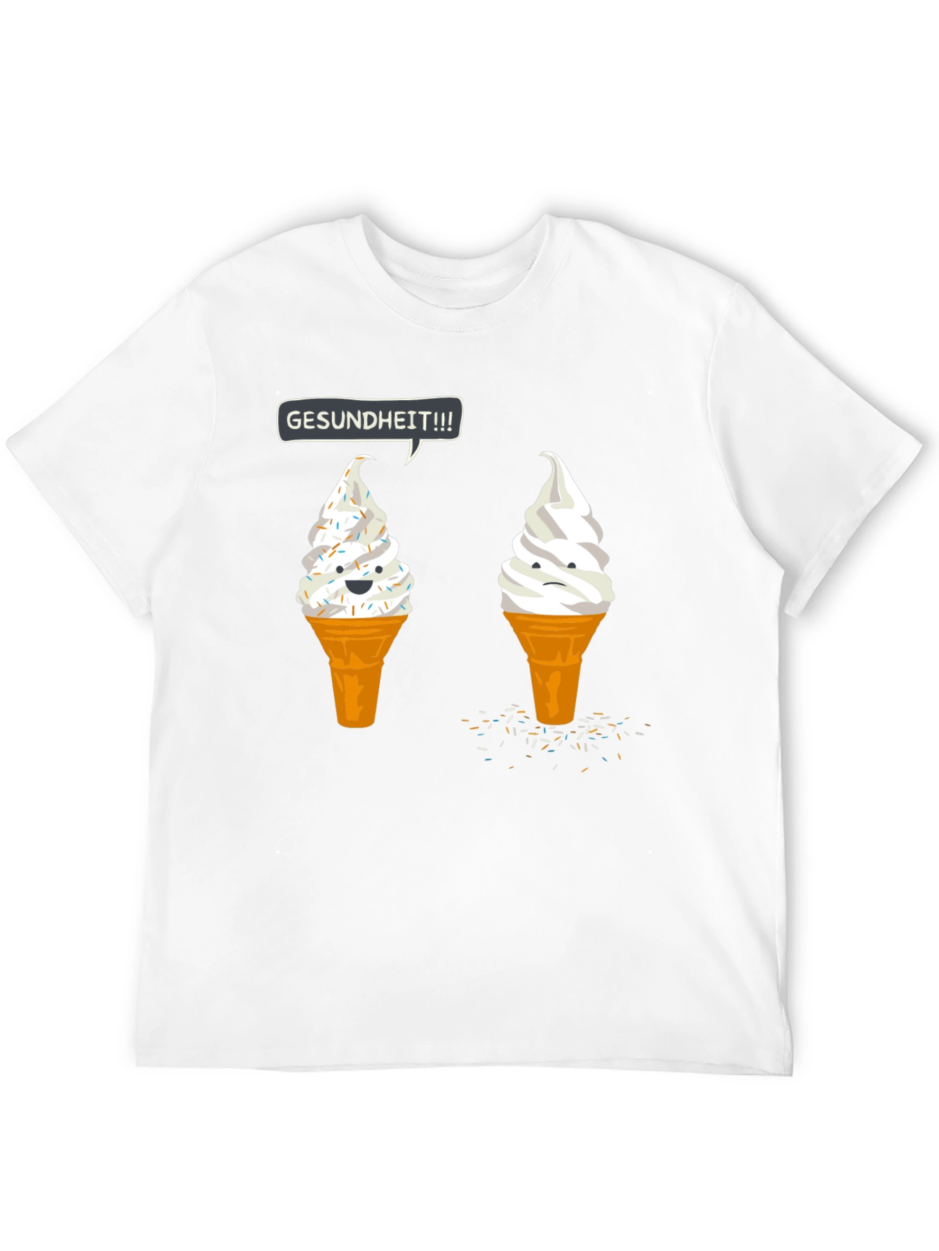 Black Gesundheit Ice Cream Humor Tee view 12