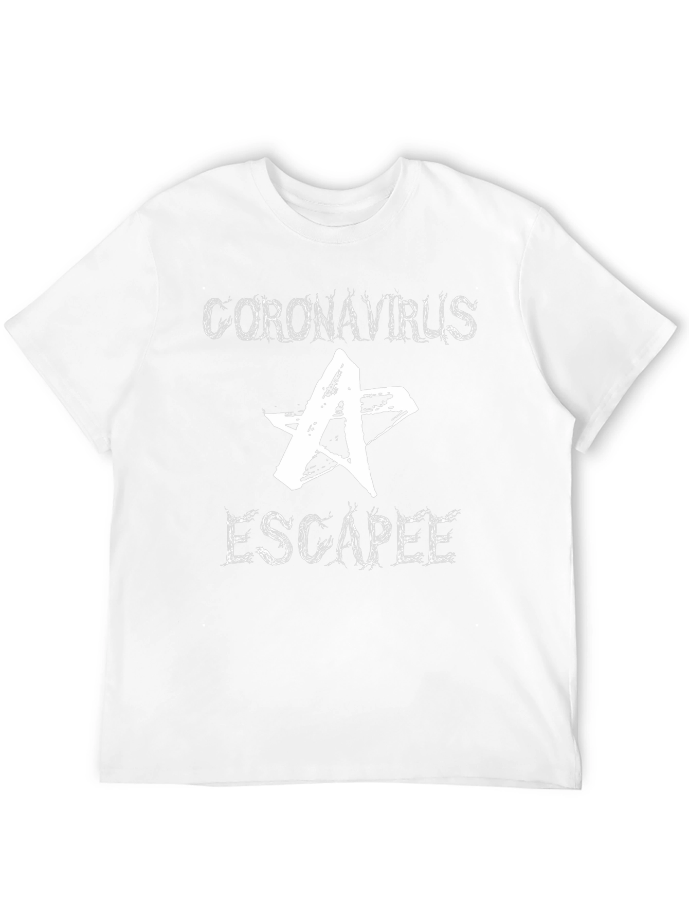 Black Coronavirus Escapee Graphic T-Shirt - Black Cotton Tee view 12