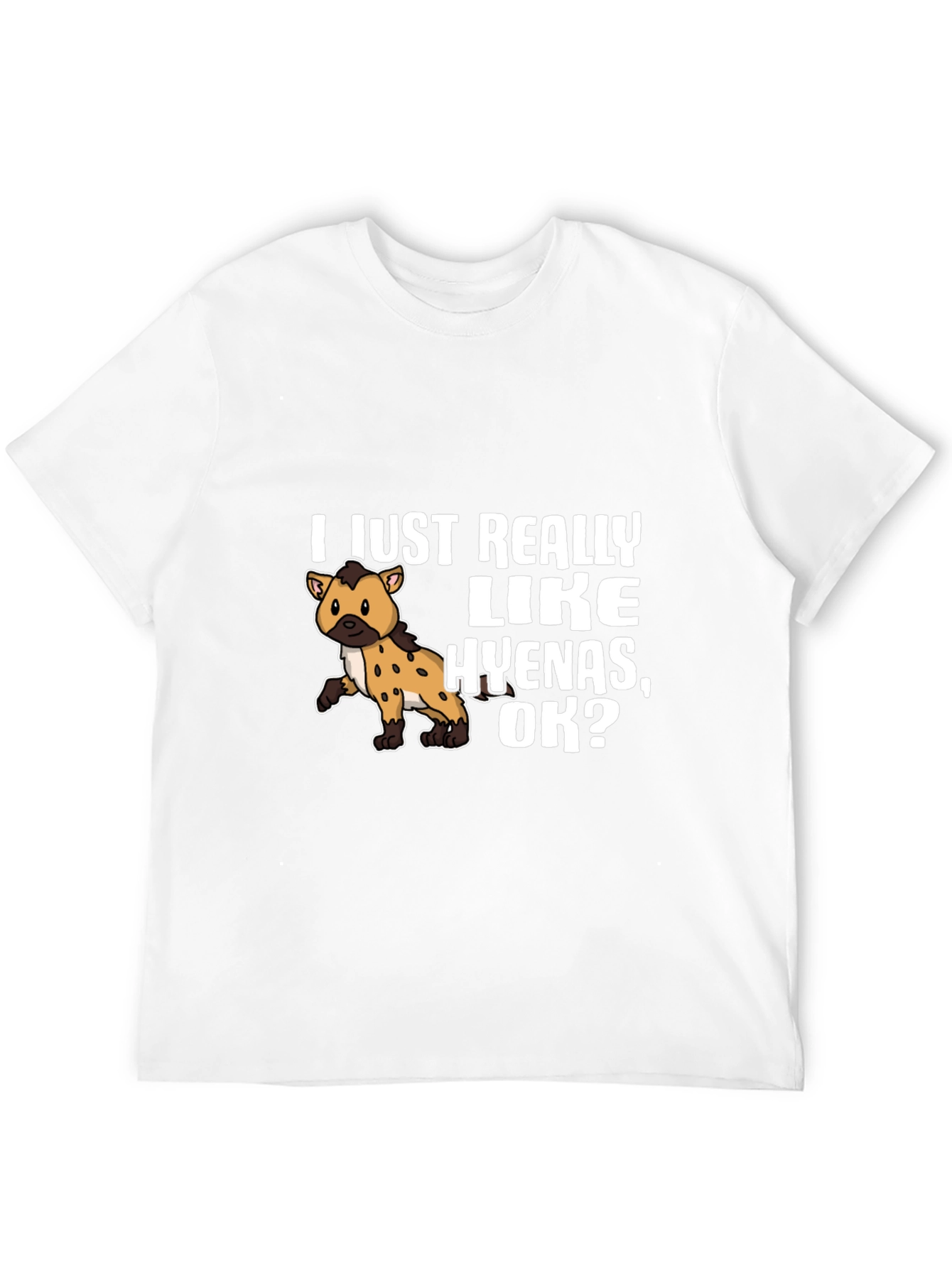 Black Hyena Lover Graphic Tee - I Just Really Like Hyenas T-Shirt view 12
