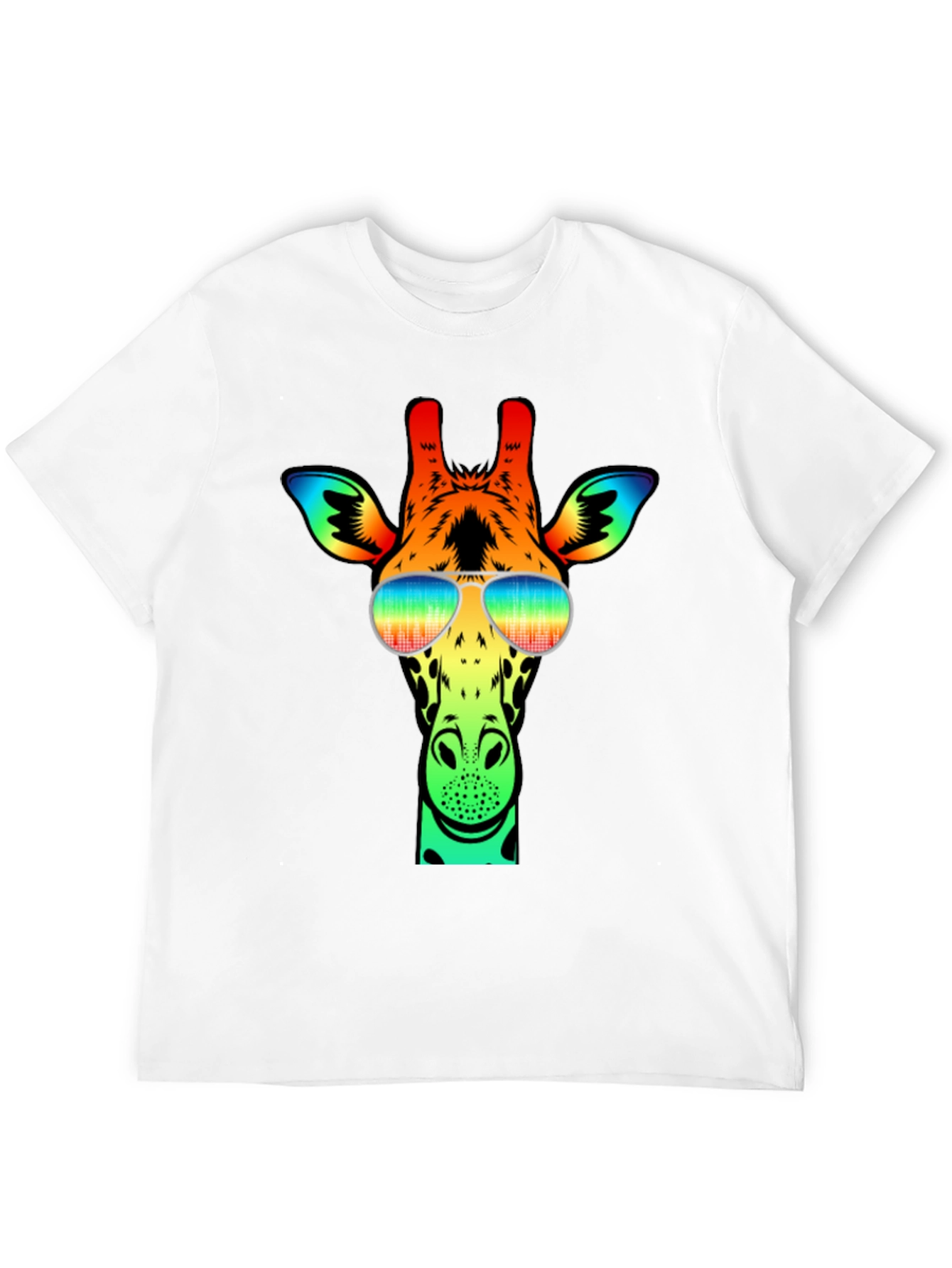 Black Cool Giraffe Graphic Tee view 12