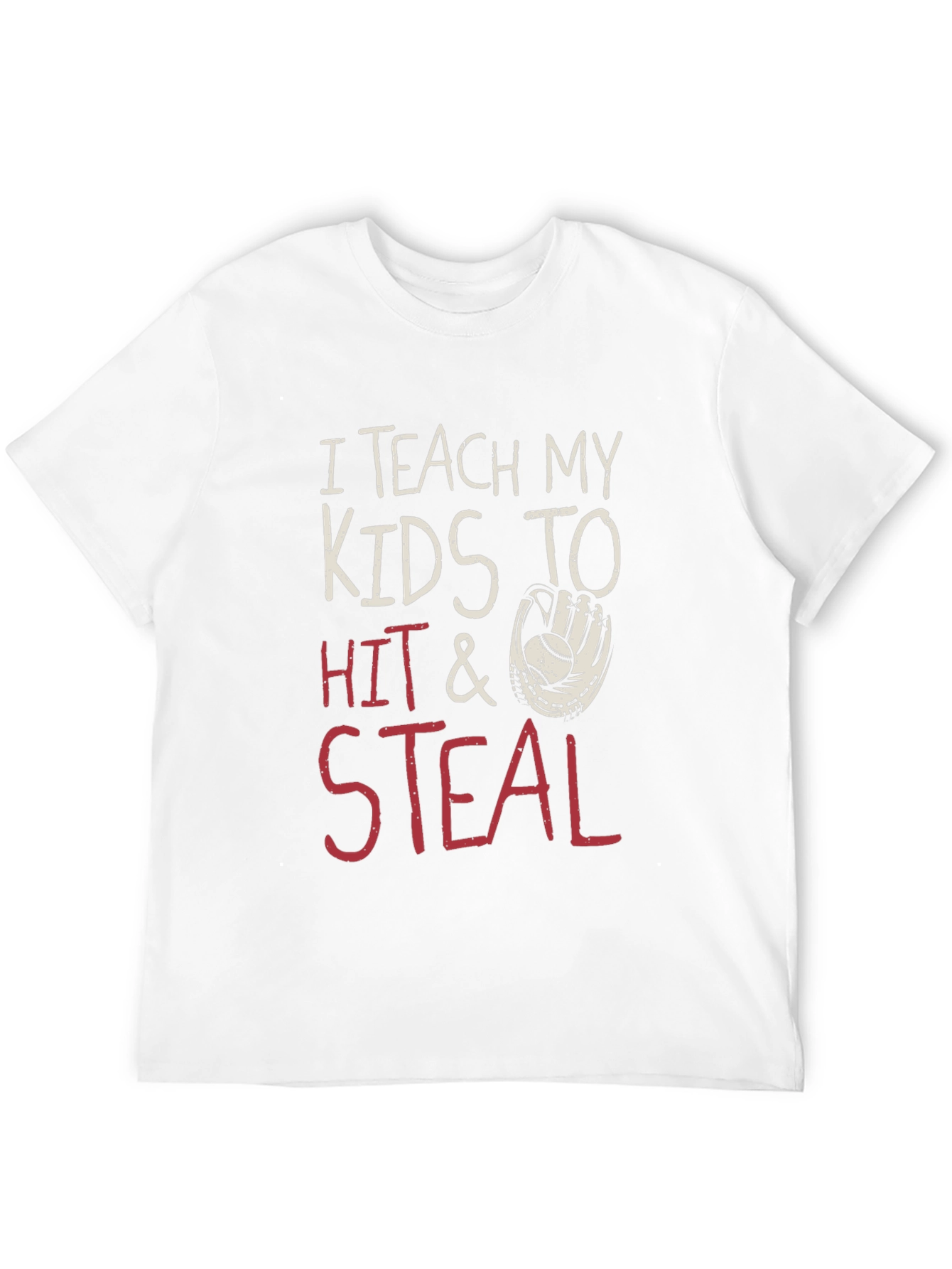 Black I Teach My Kids to Hit & Steal Baseball Graphic Tee view 12