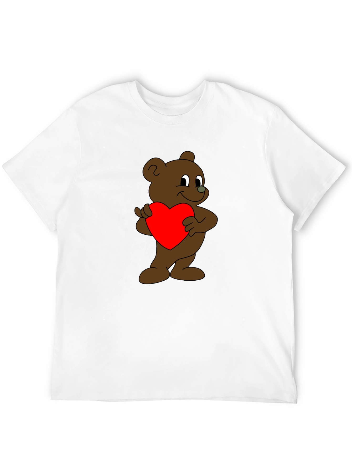 Black Bear Hug Heart T-Shirt - Soft Cotton view 12