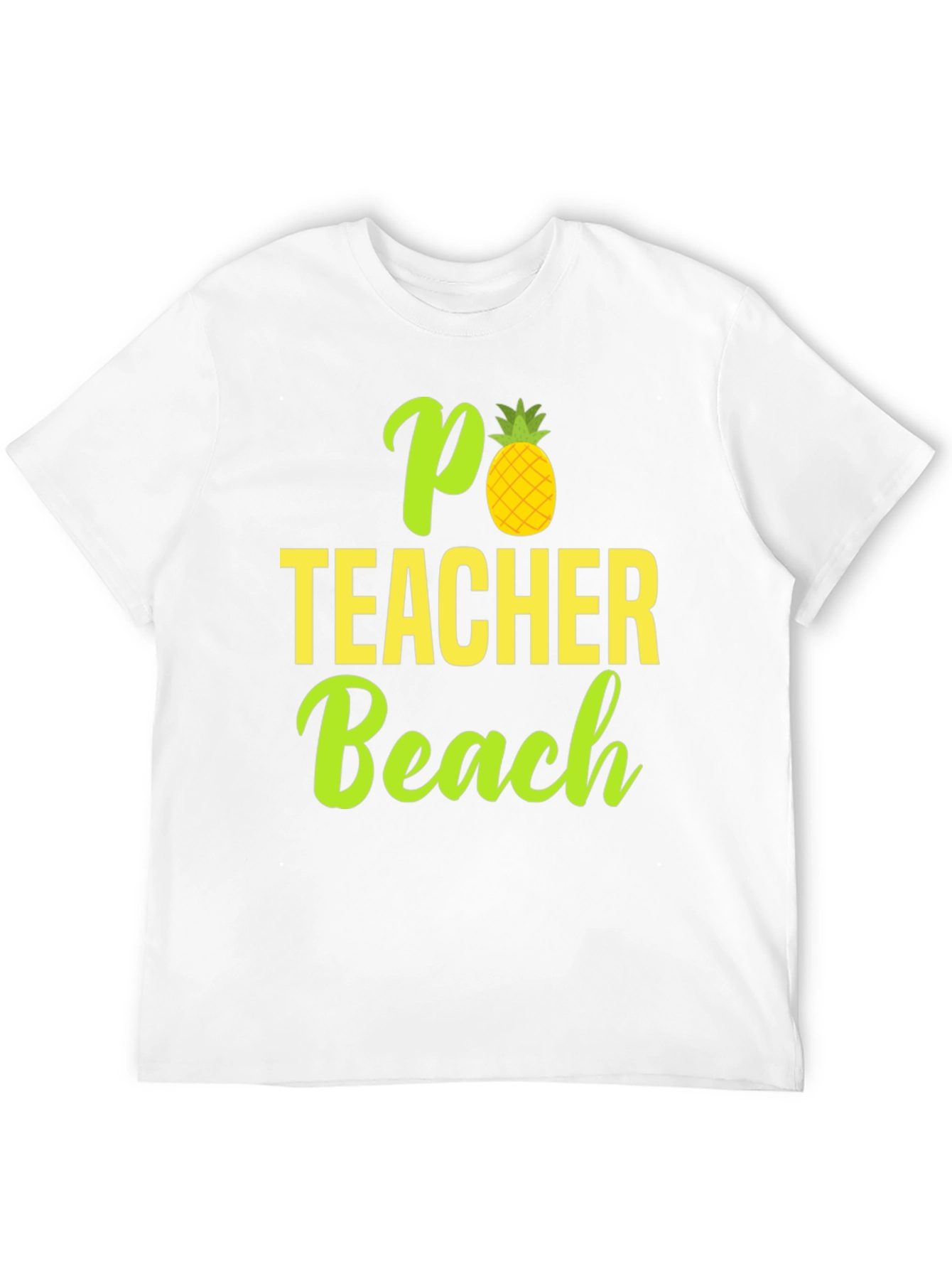 Black Pineapple Teacher Beach T-Shirt - Summer Ready! view 12