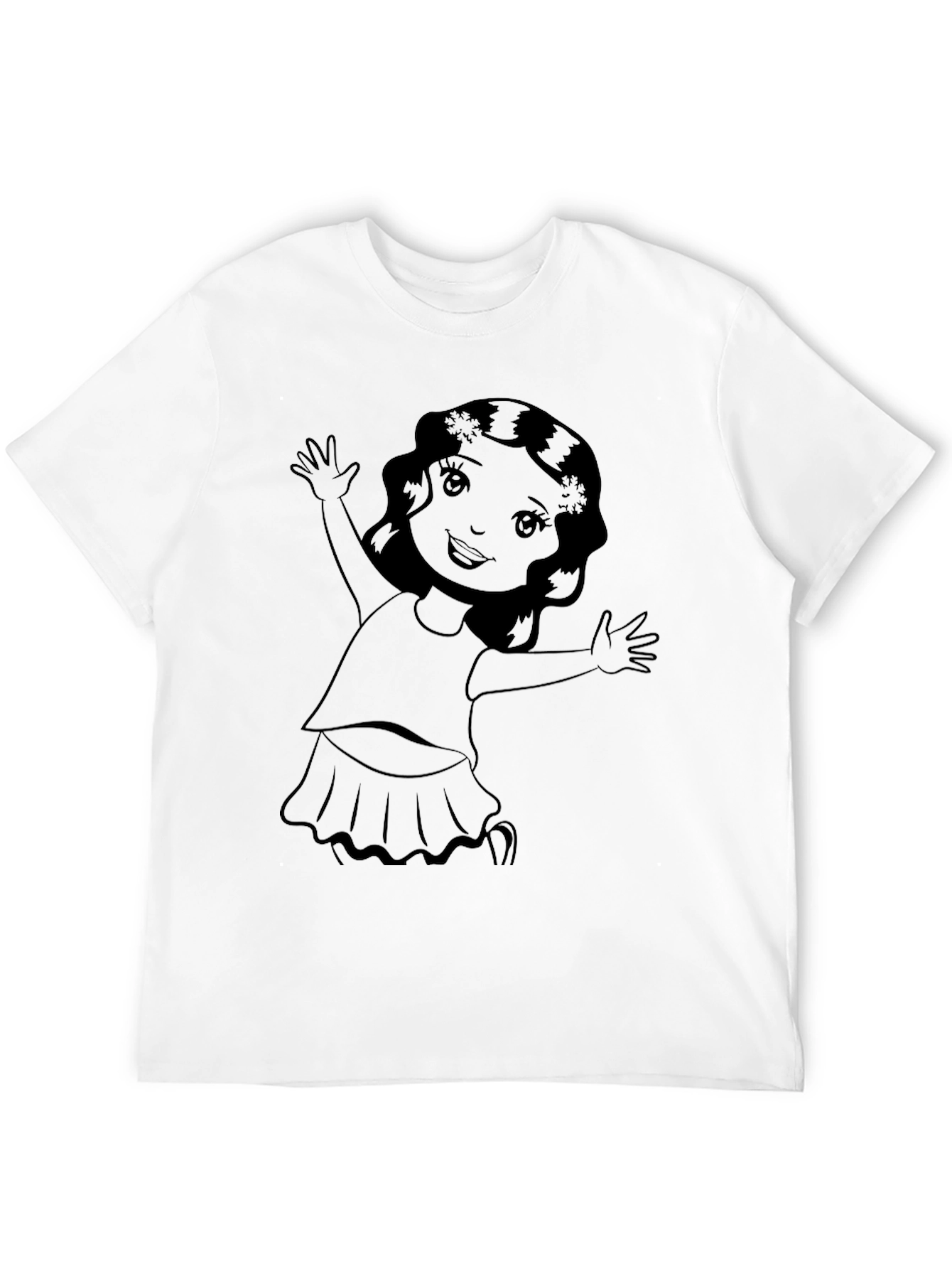 Black Girl Graphic Print Crew Neck T-Shirt view 12