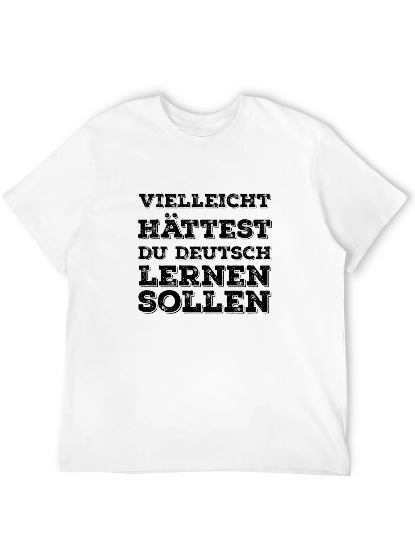 Black Funny German Slogan T-Shirt view 12