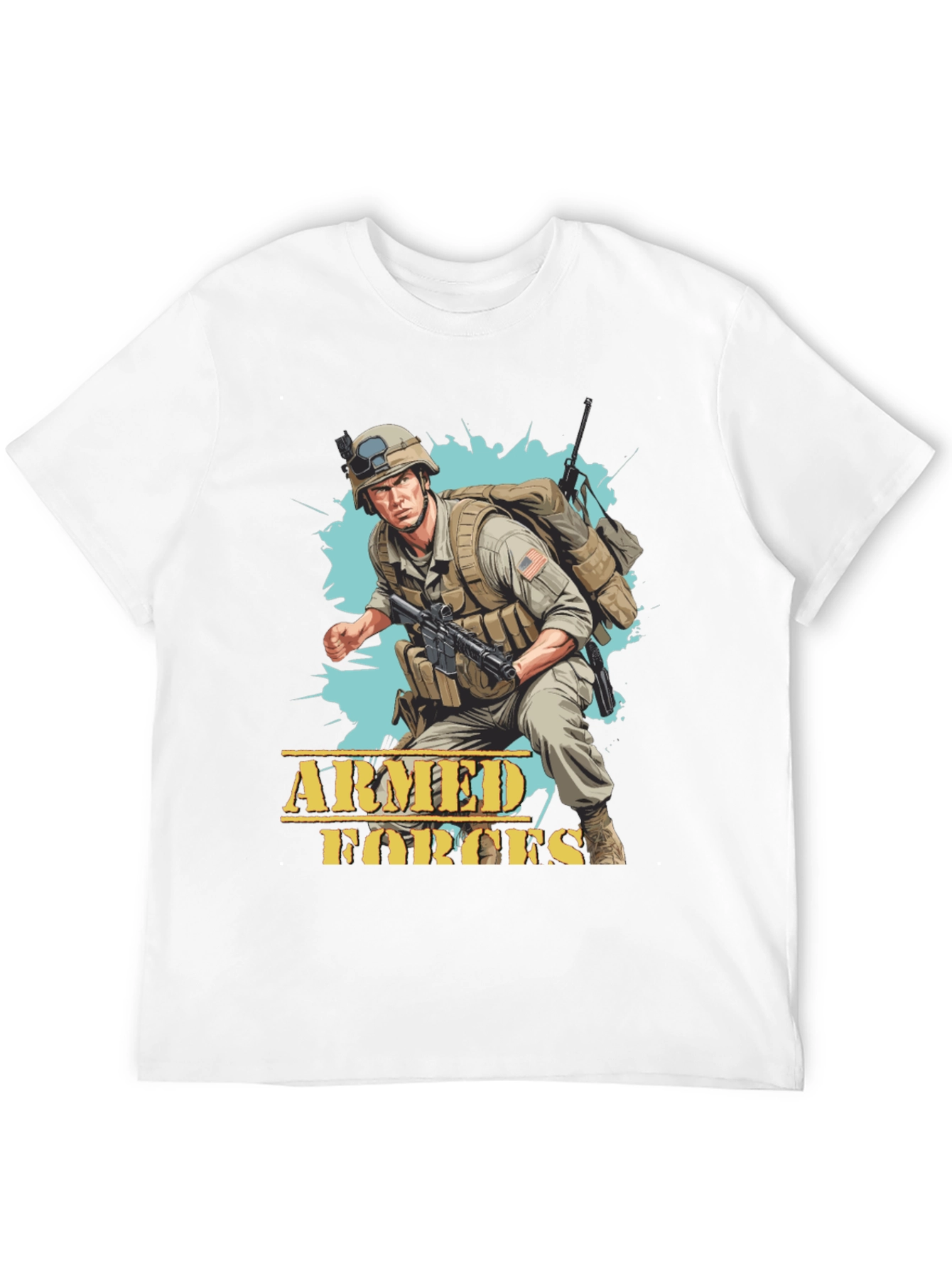 Black Armed Forces Graphic Tee view 12