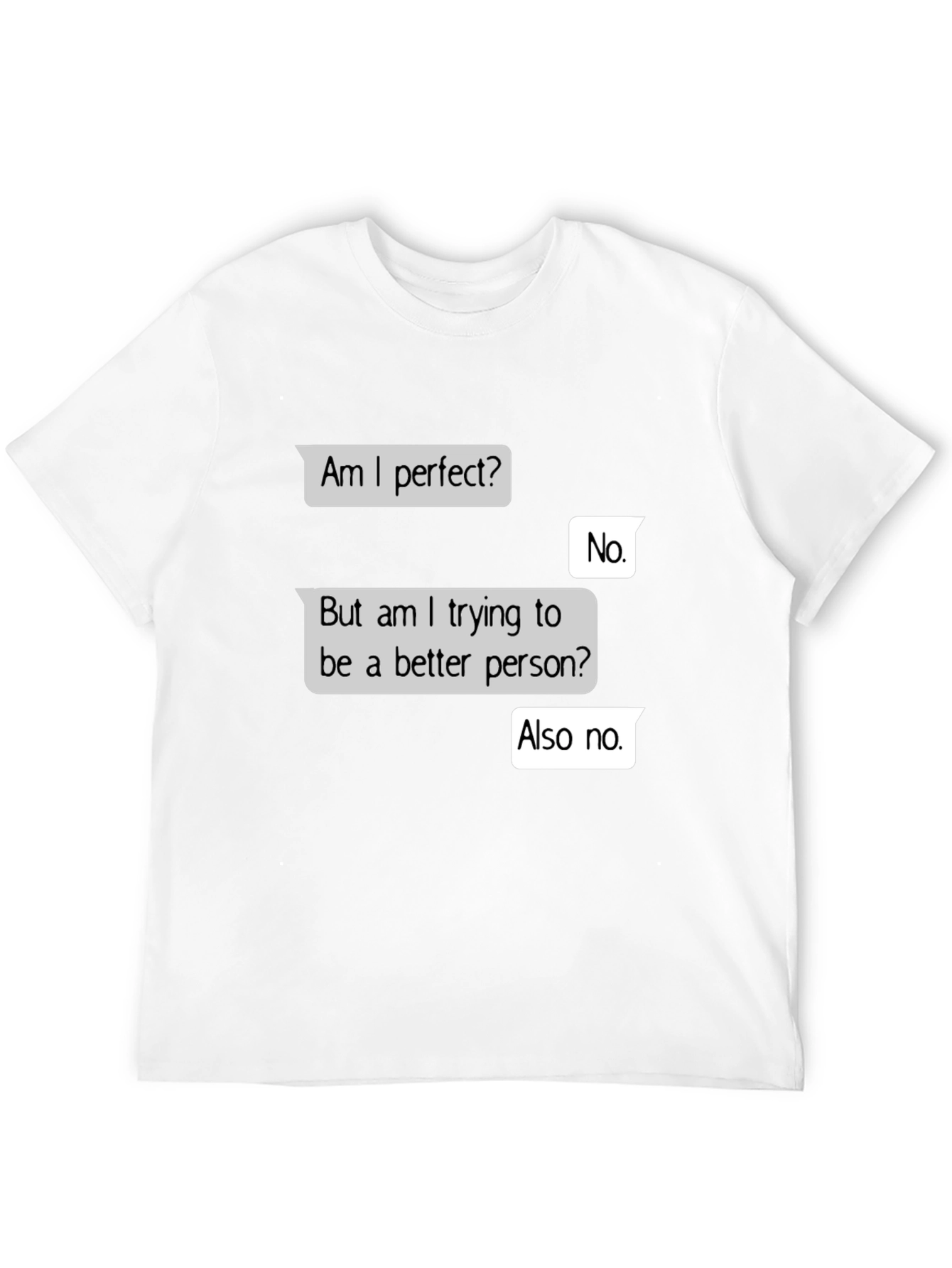 Black Funny 'Am I Perfect?' Graphic T-Shirt view 12