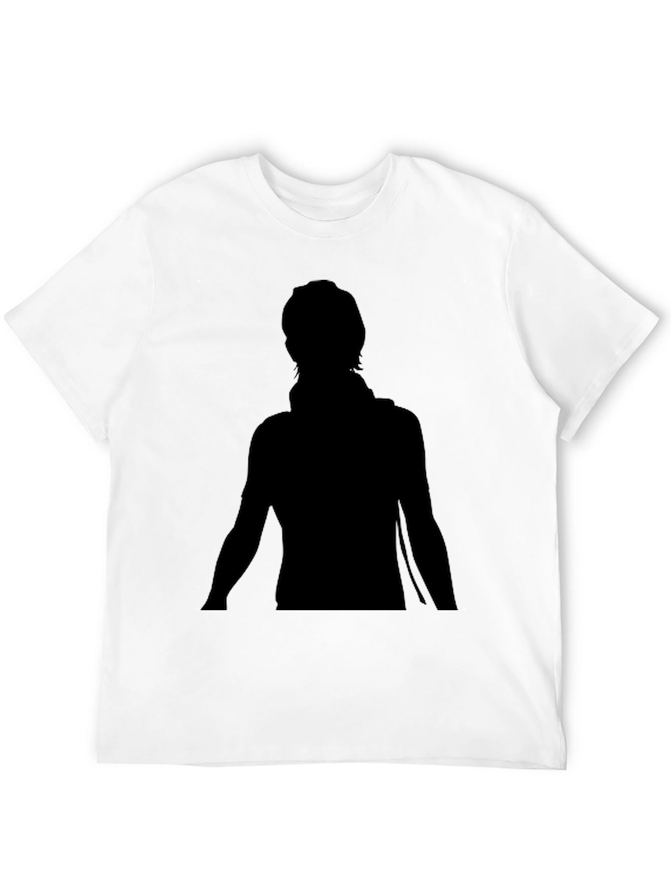 Men's Black Graphic Tee - Silhouette Design - 12