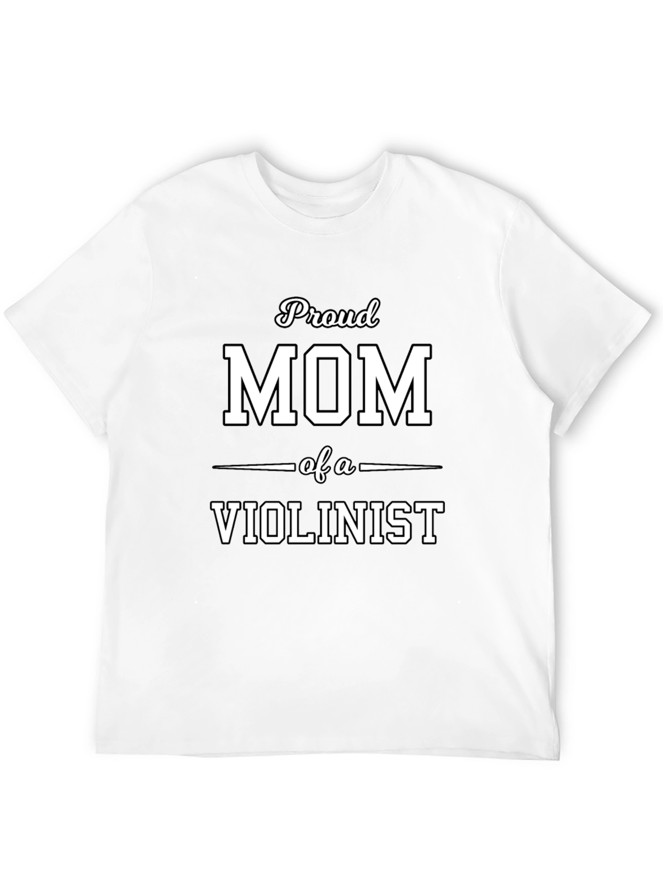 Black Proud Mom of a Violinist - Black T-Shirt view 12