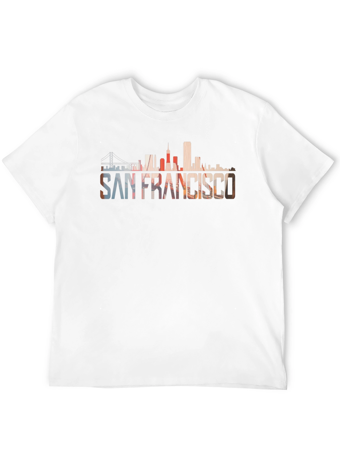 Black San Francisco Skyline Graphic Black T-Shirt view 12