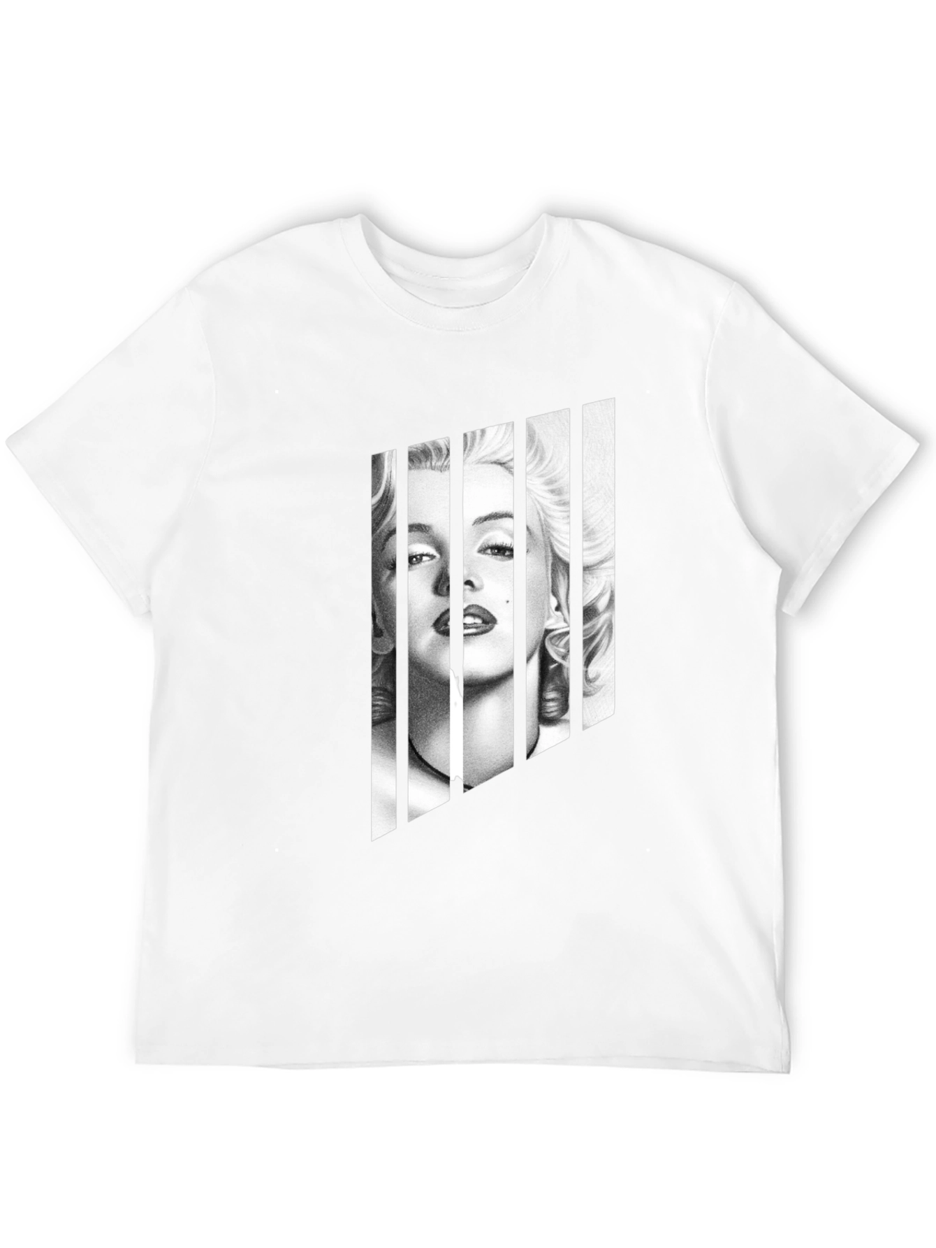 Black Marilyn Monroe Portrait Tee - Black Graphic T-Shirt view 12